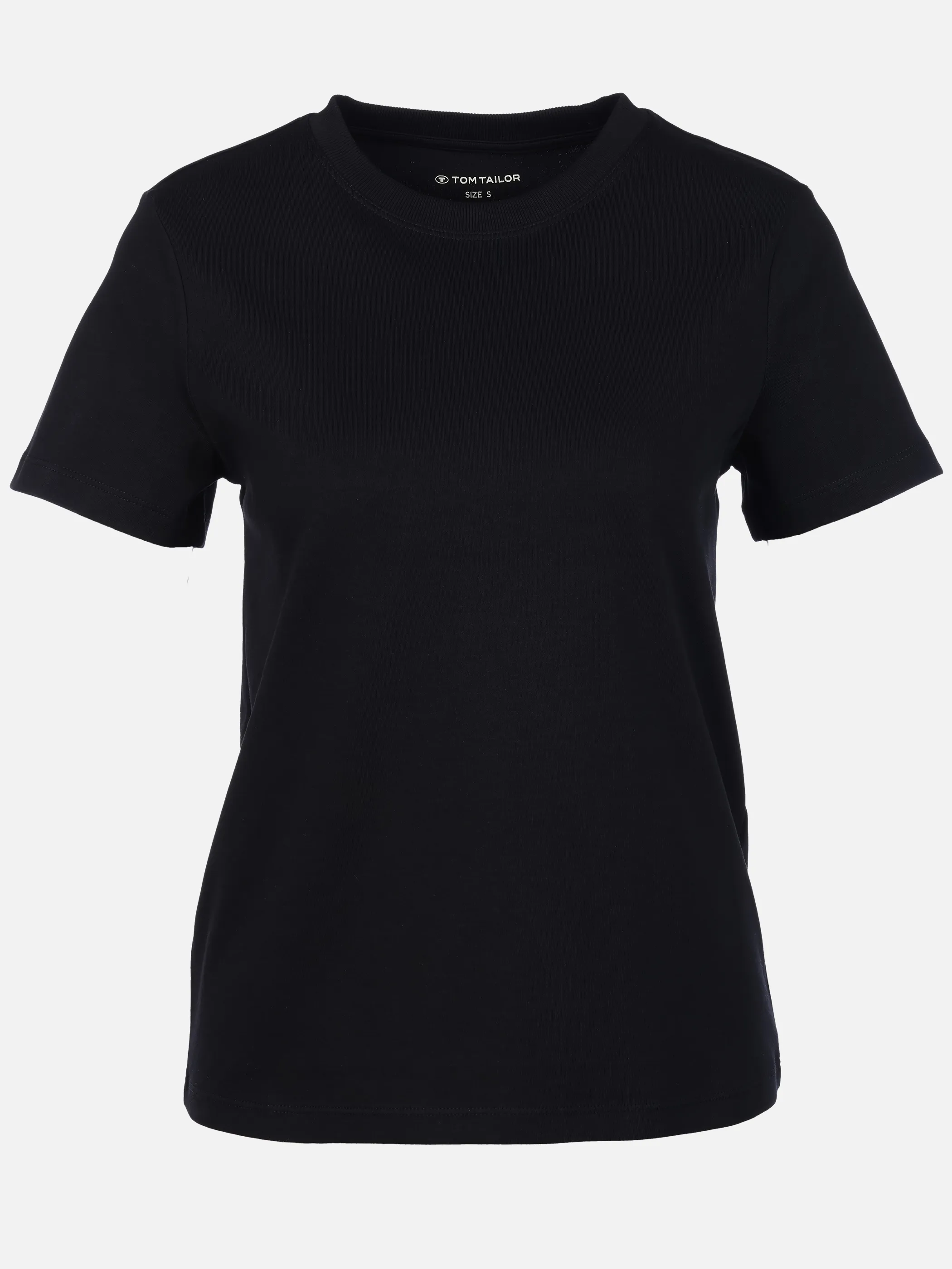 Tom Tailor 1050424 NOS T-shirt  crew neck basic interlock Schwarz 922031 14482 1
