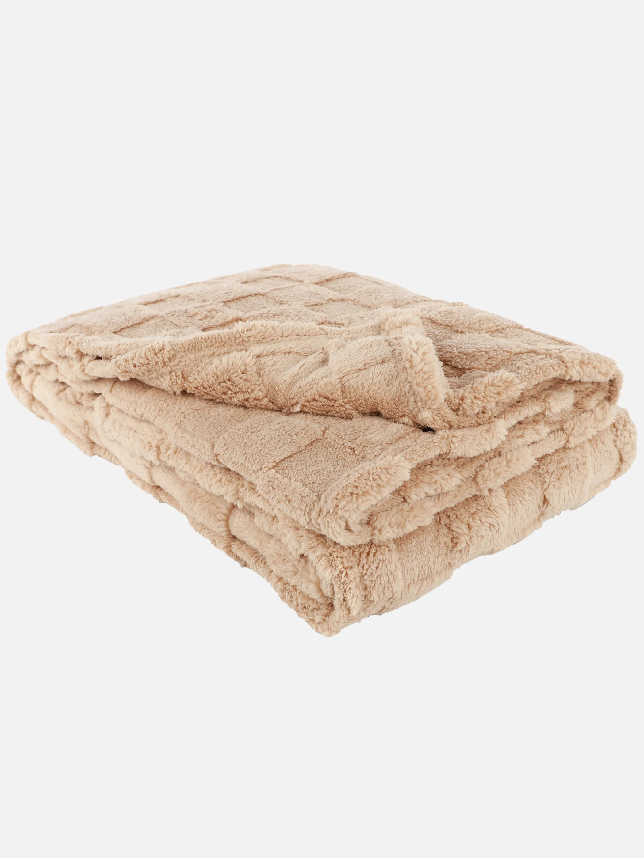 Deluxe Wohndecke Chess Sherpa Schachb Braun 923131 KAMEL 1