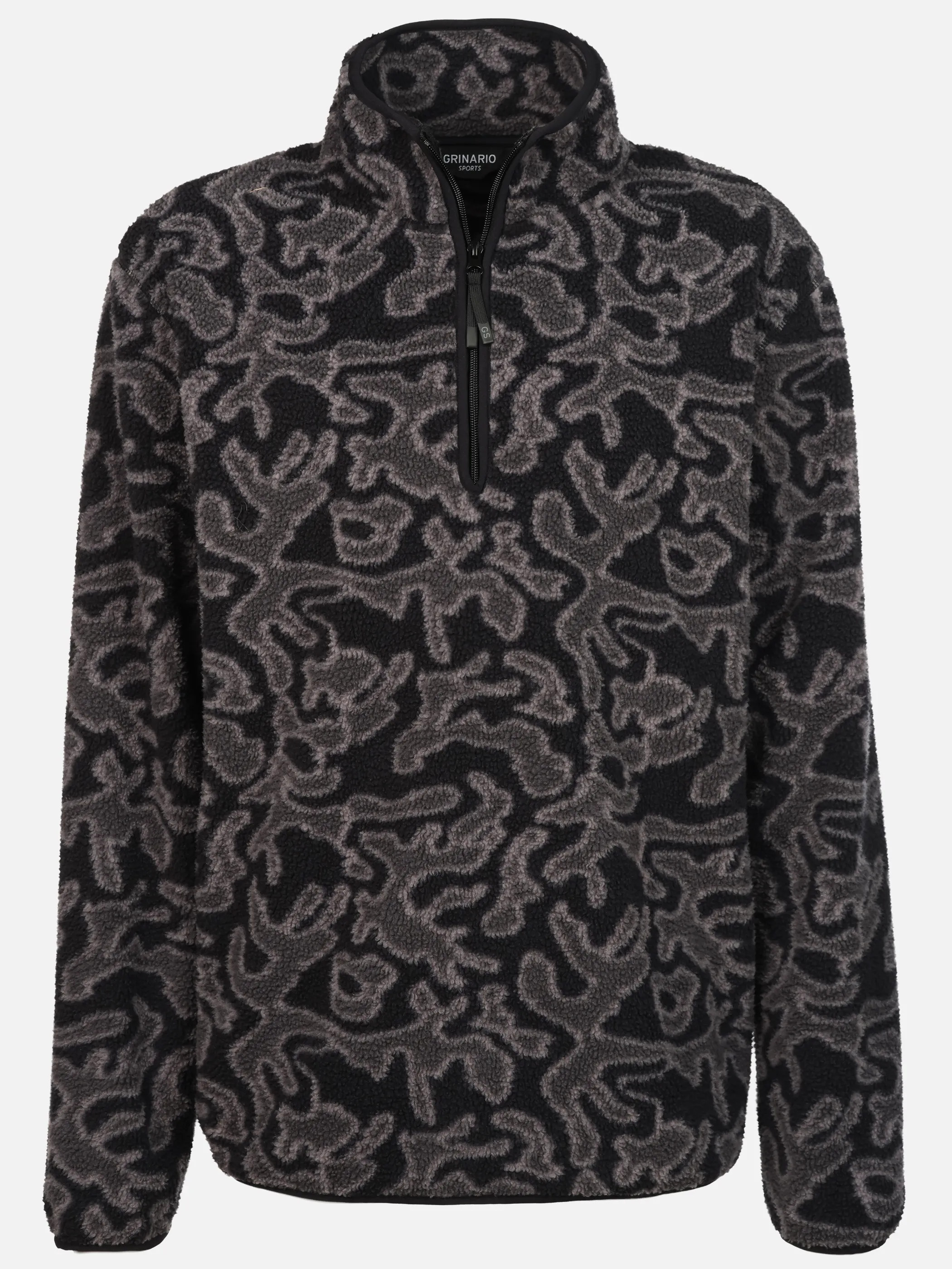 Grinario Sports Teddy Fleece Troyer, AOP Schwarz 928826 19-3911TCX 1