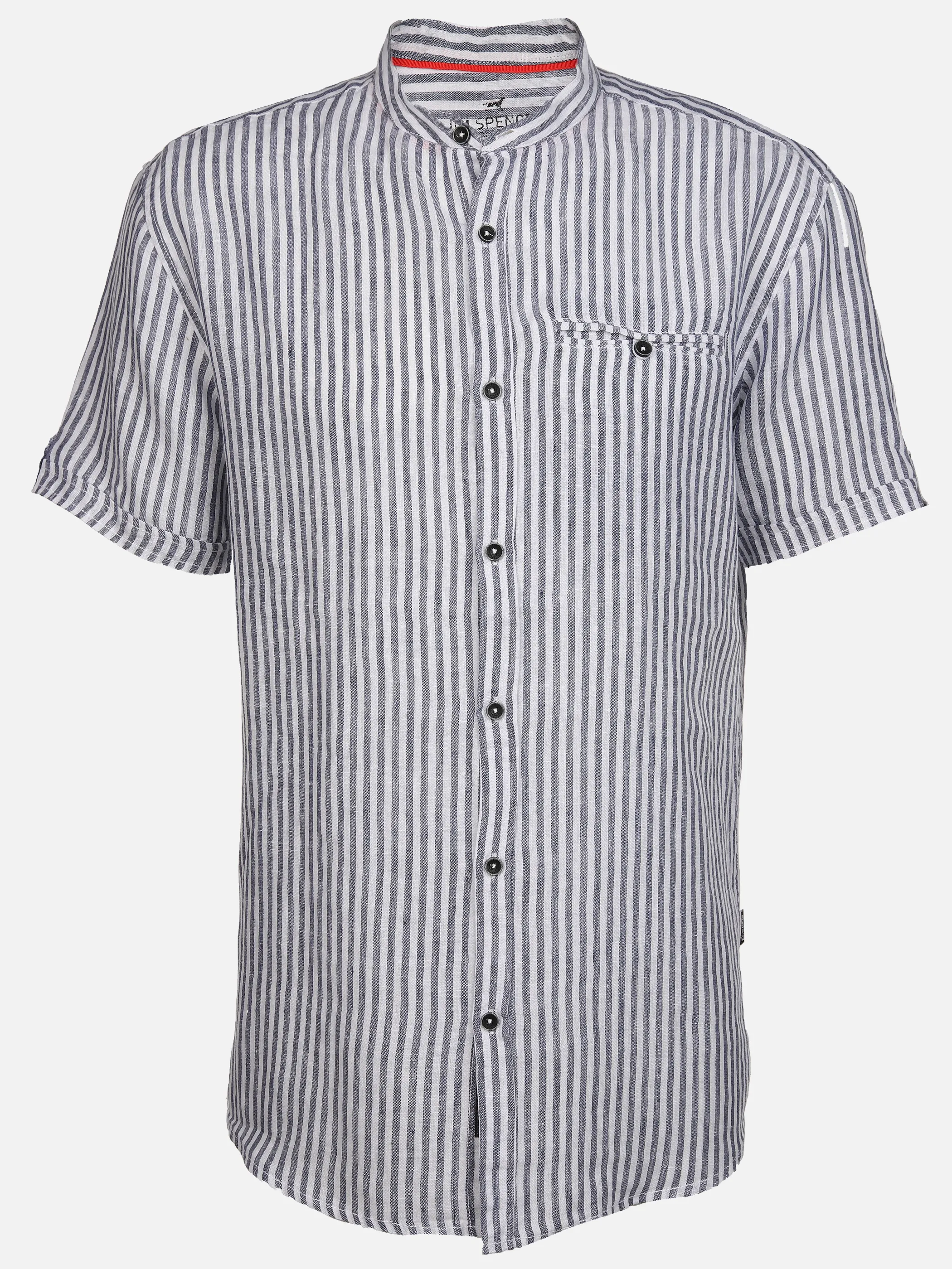 Jim Spencer He. Leinenhemd 1/2 Arm Steh Blau 892985 BLUE STRIP 1 Jim Spencer He. Leinenhemd 1/2 Arm Steh Blau 892985 BLUE STRIP 1