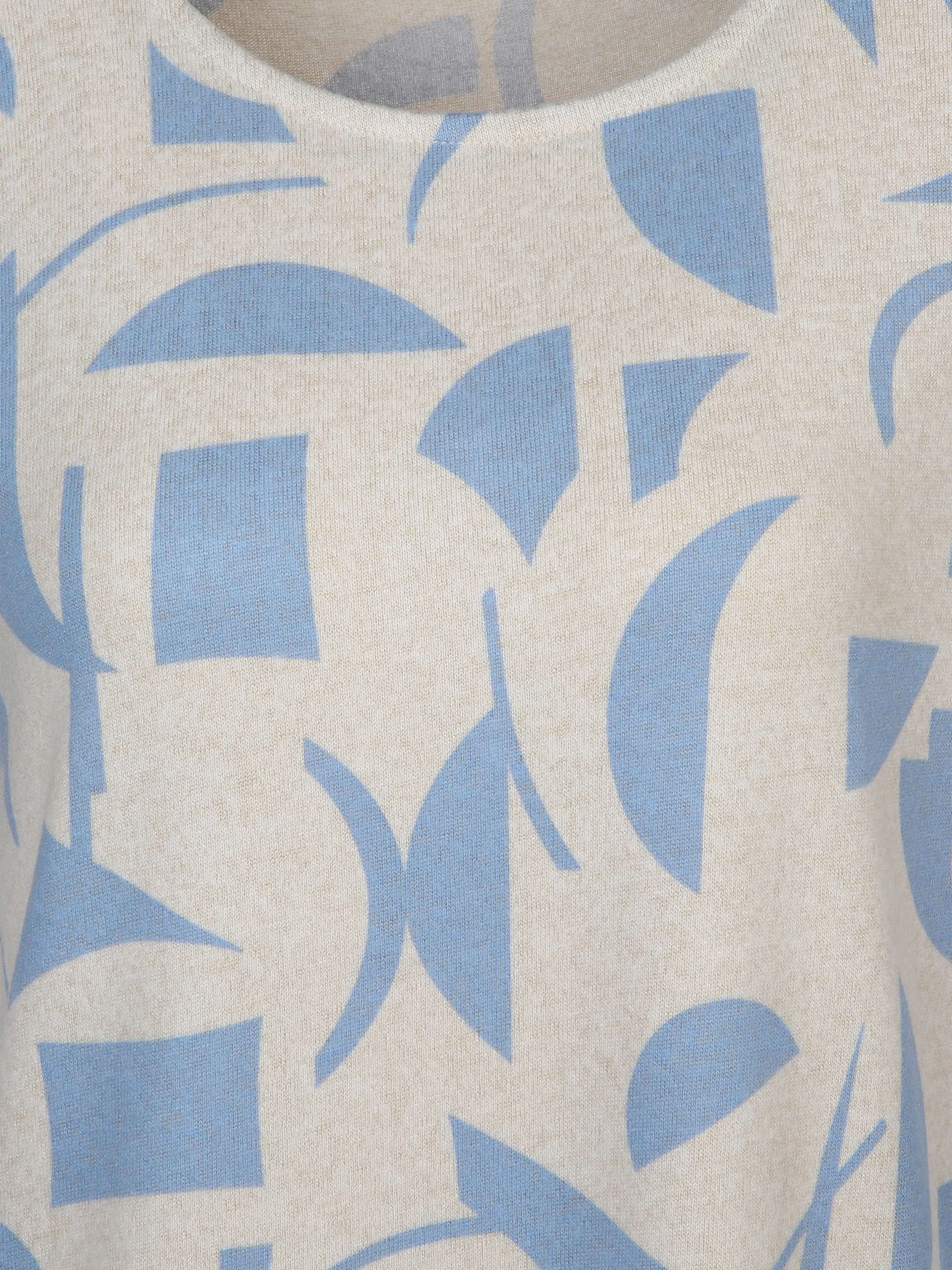 Sure Da-Printshirt in Strickoptik Blau 893327 BLEU 3 Sure Da-Printshirt in Strickoptik Blau 893327 BLEU 3