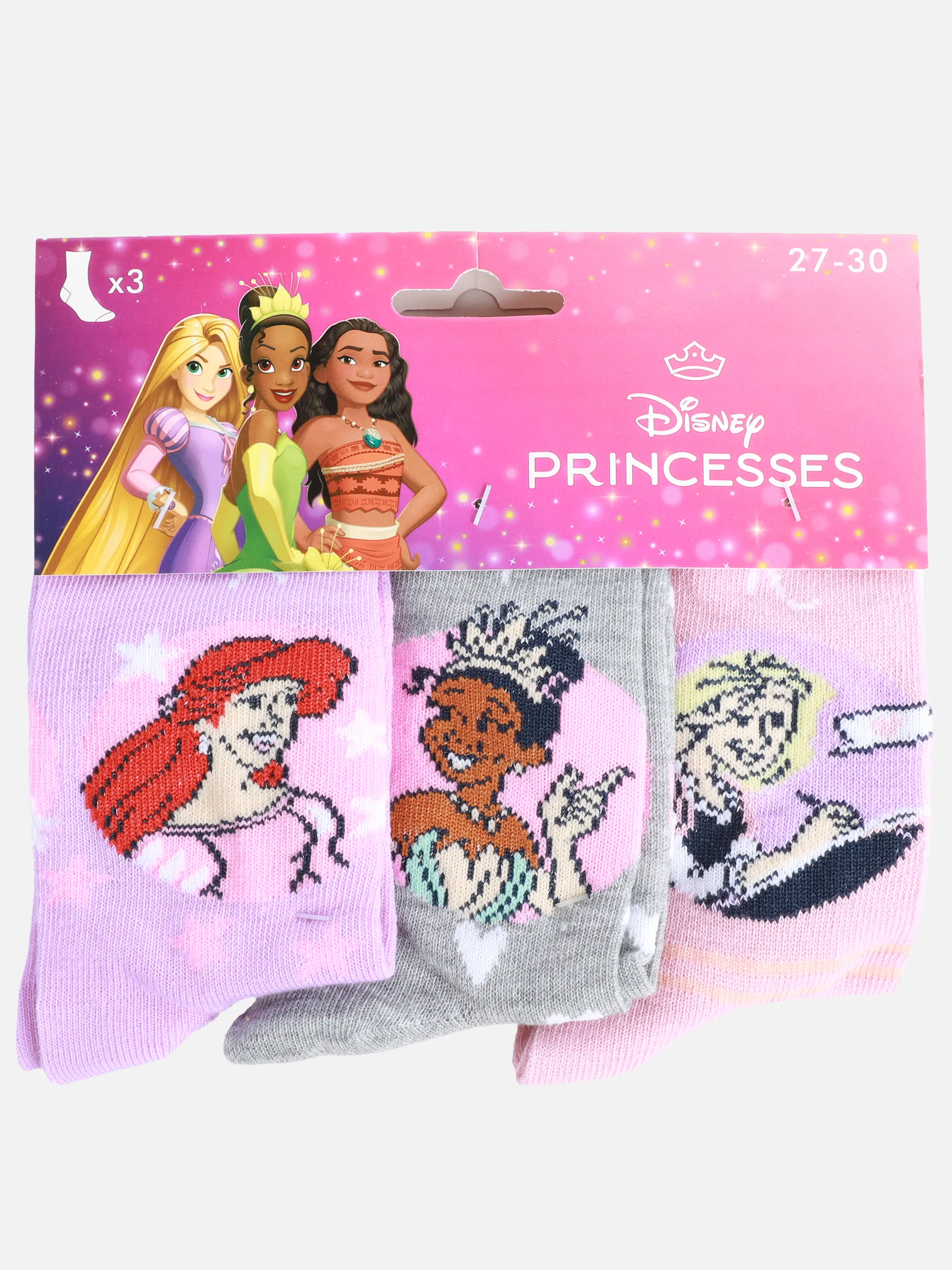 Lizenz P94015001 Disney Girls Socks 3er Princess Rosa 926271 0003 2