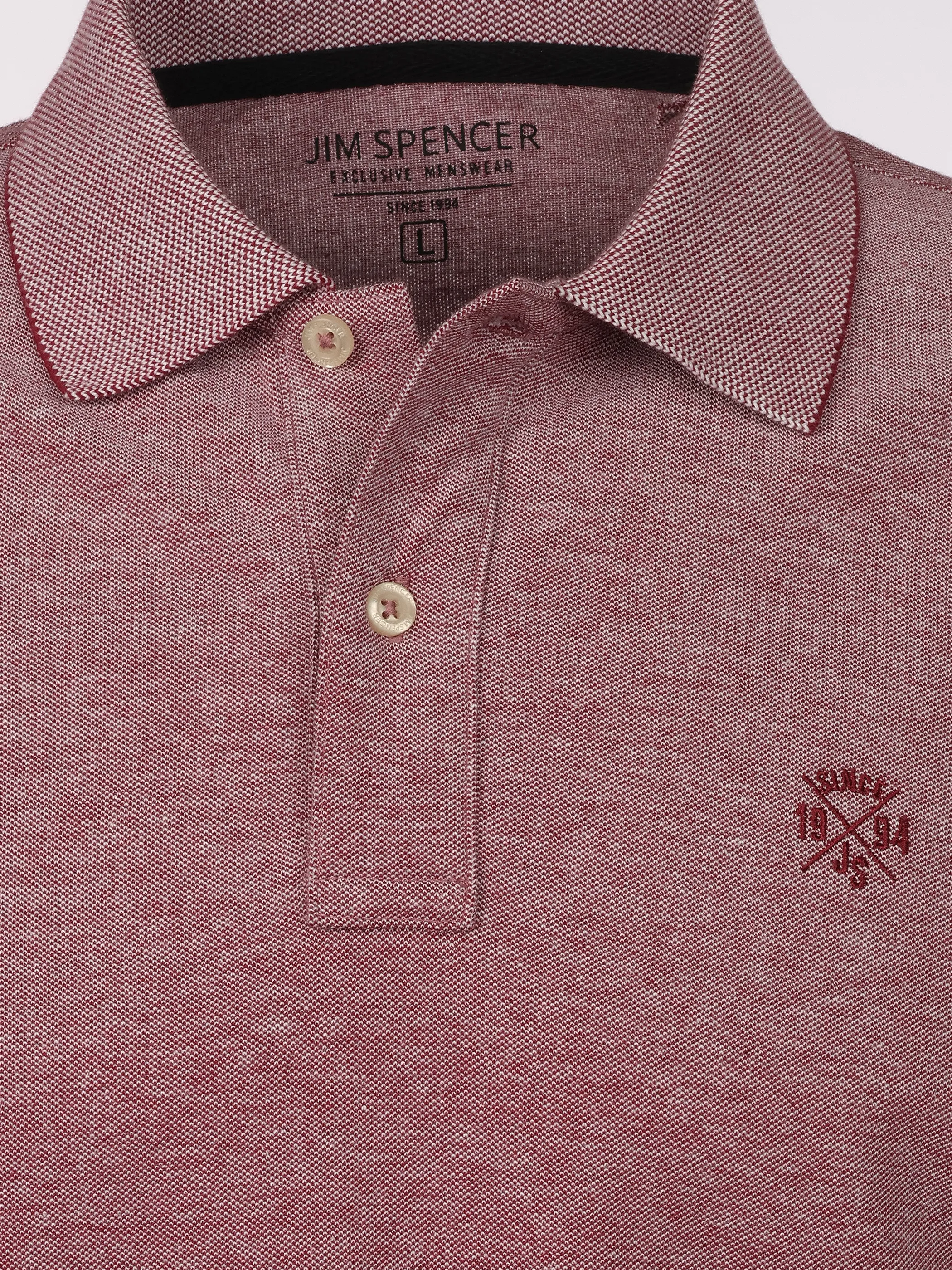 Jim Spencer He. Poloshirt  1/2 Arm seasonal Rot 922514 BERRYTWIST 3