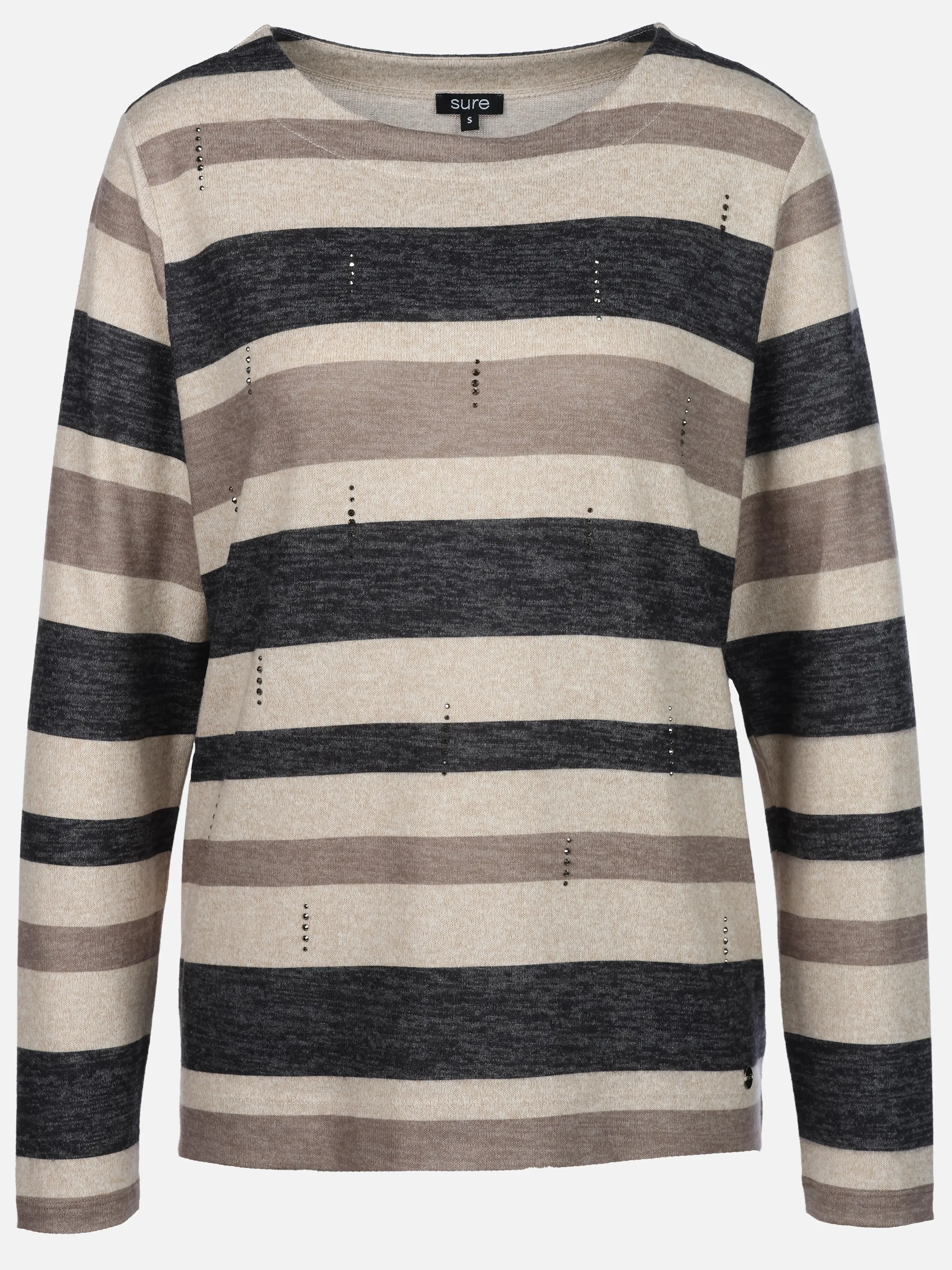 Sure Da-Flauschshirt m. Straß Beige 932655 BEIGE 1