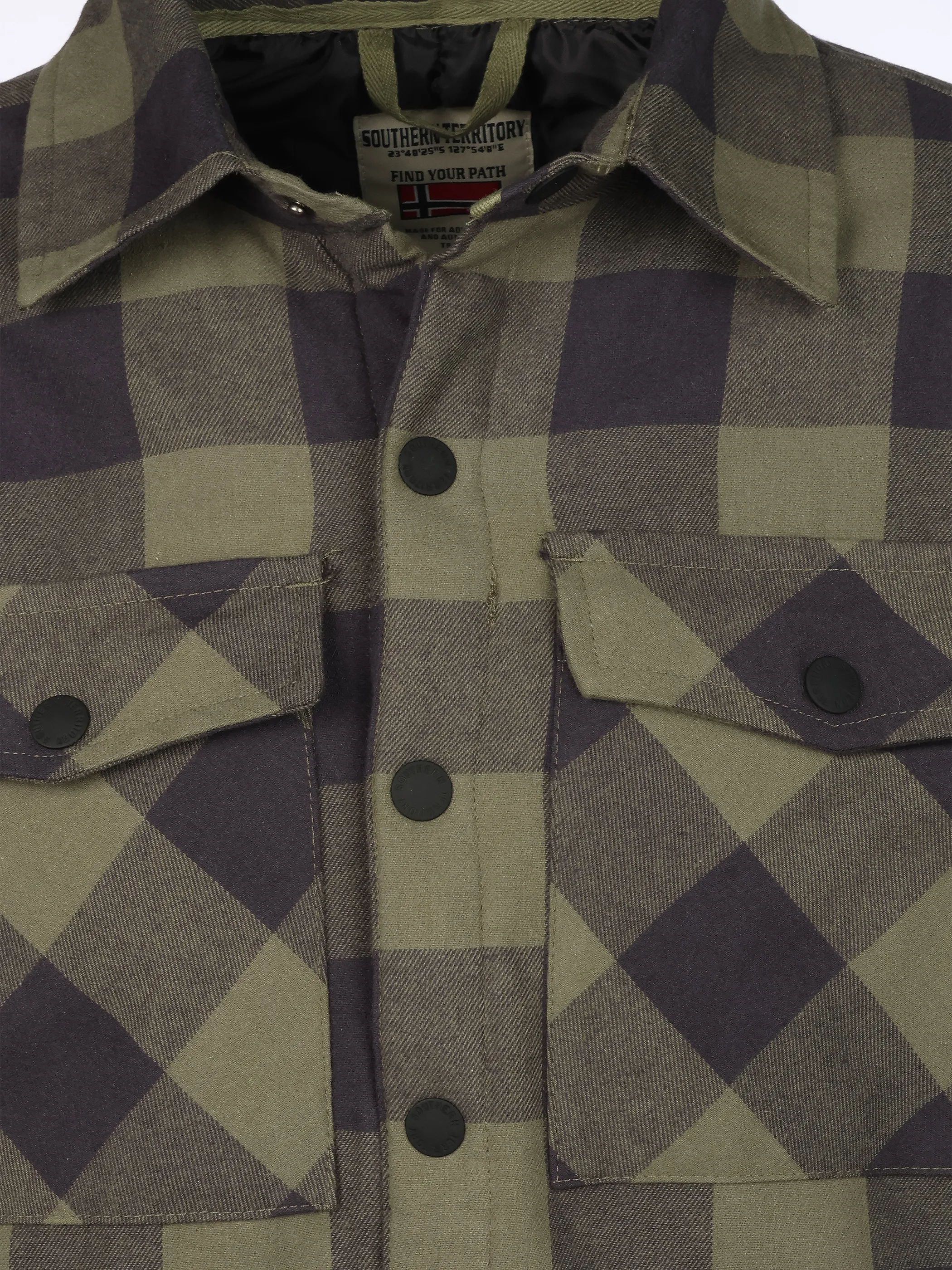 Southern Territory He. Overshirt padded Oliv 917716 4410 3