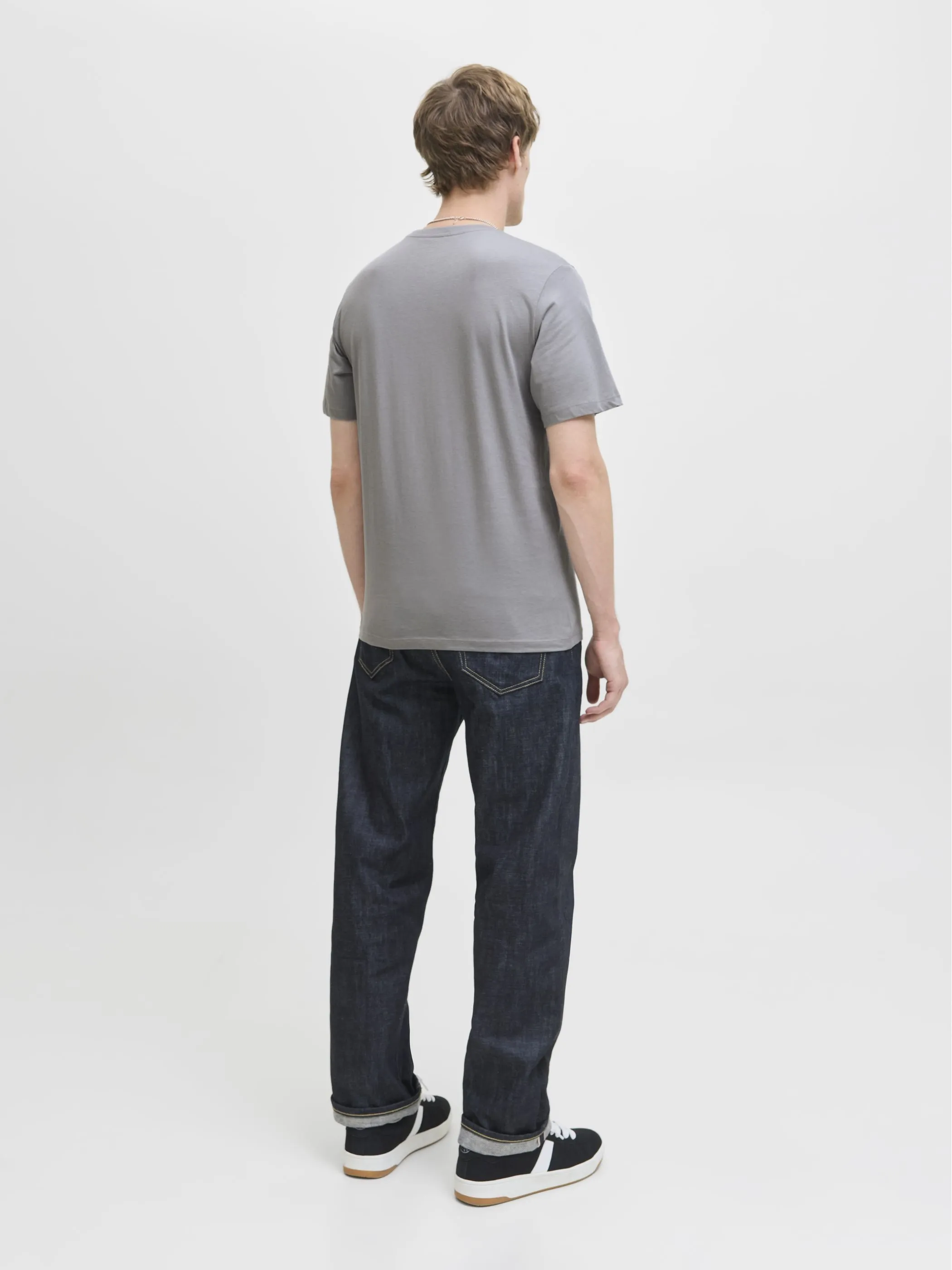 Jack Jones 12278523 JJGEPLAS TEE SS CREW Grau 913158 278262 2