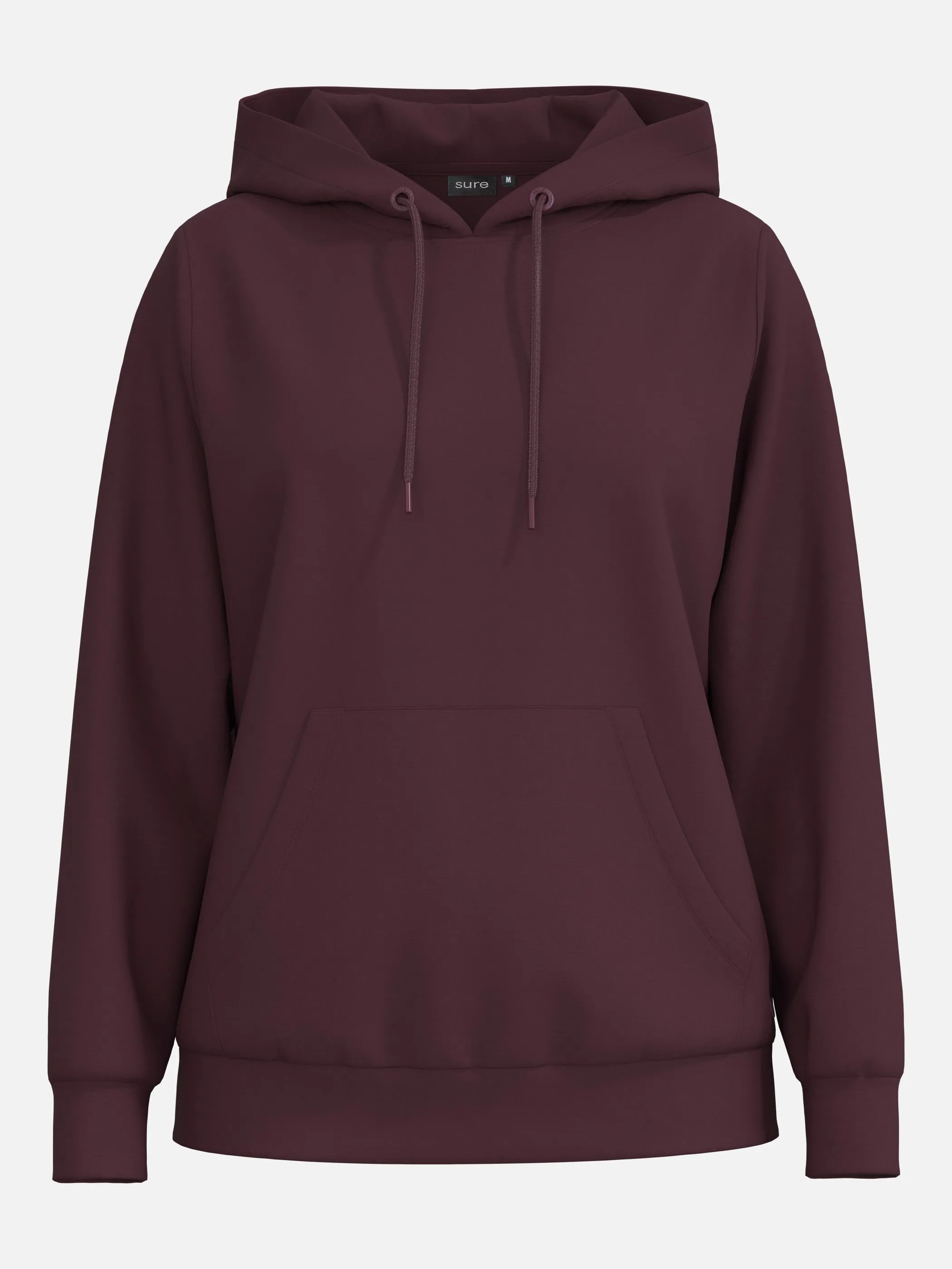 Sure Da-Sweatshirt m. Kapuze Rot 930035 BURGANDI 1