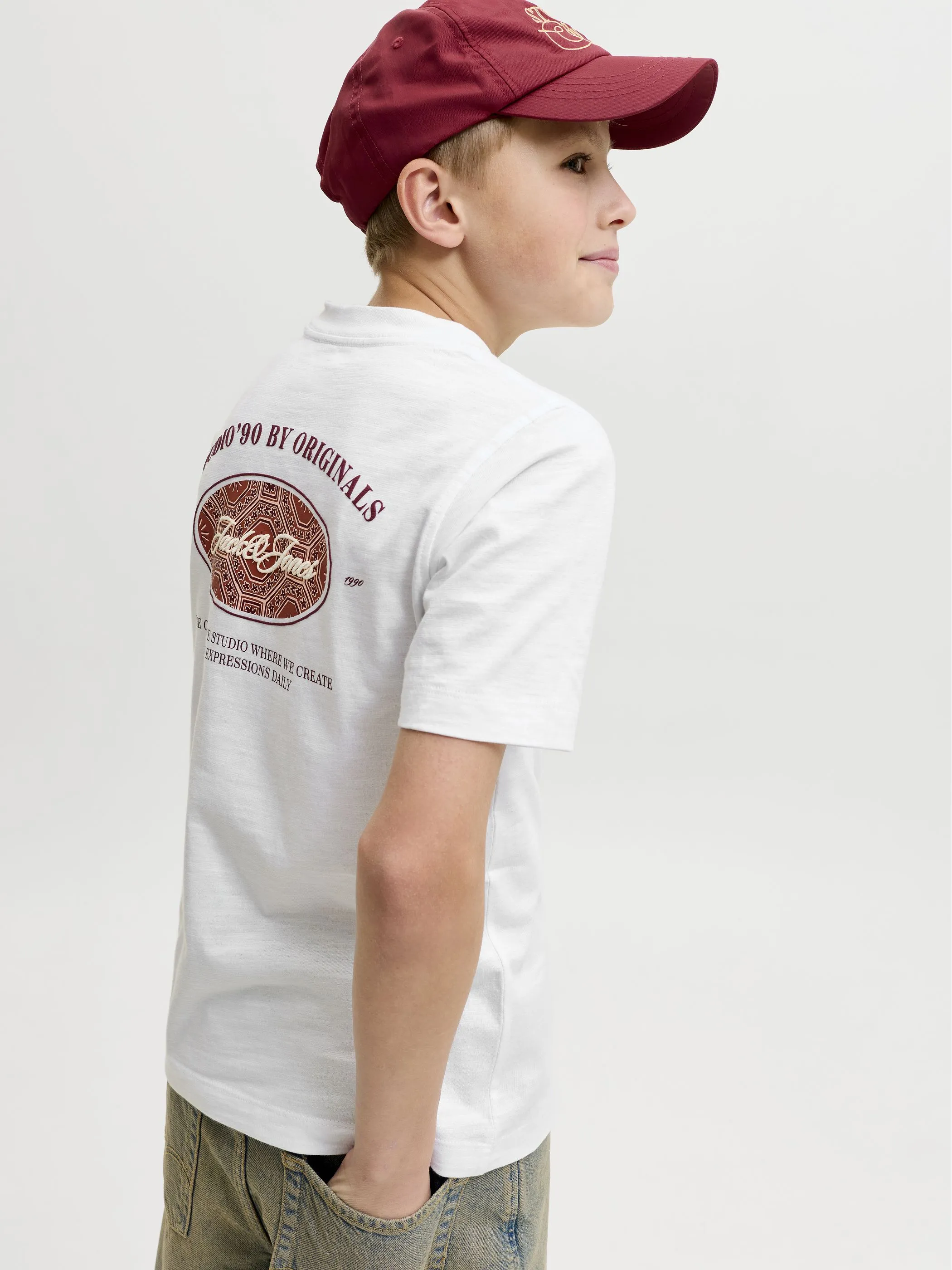 Jack&Jones Junior 12297188 JORCASSIS AOP ELEMENT Weiß 927589 177627 2