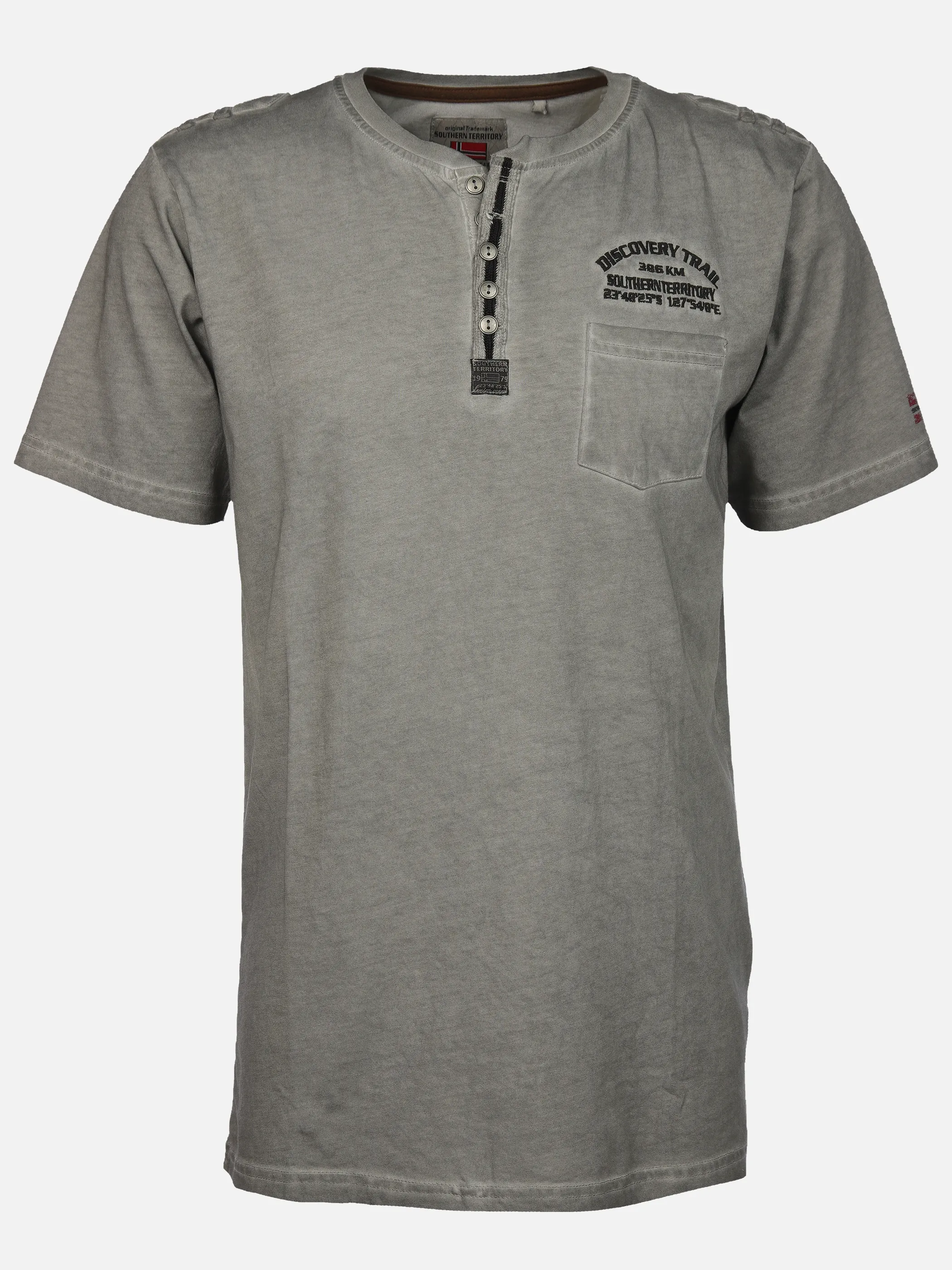 Southern Territory He. Henleyshirt 1/2 Arm washer Grau 910643 GRAU 1 Southern Territory He. Henleyshirt 1/2 Arm washer Grau 910643 GRAU 1