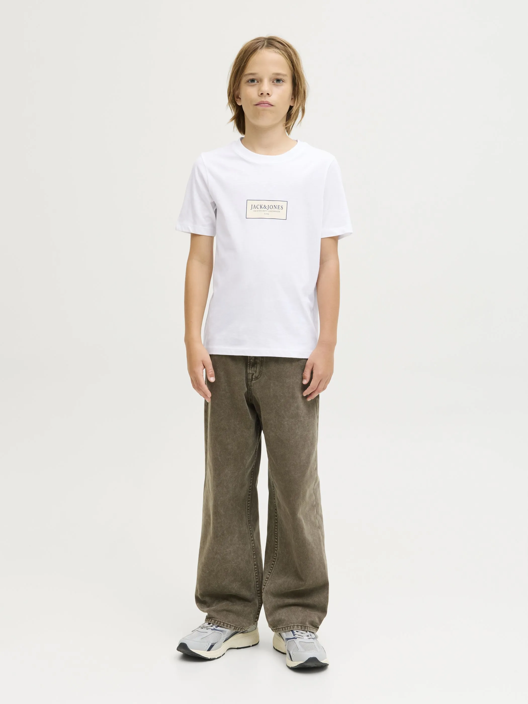 Jack&Jones Junior 12292341 JORGREENE TEE SS CREW Weiß 918393 177627 4