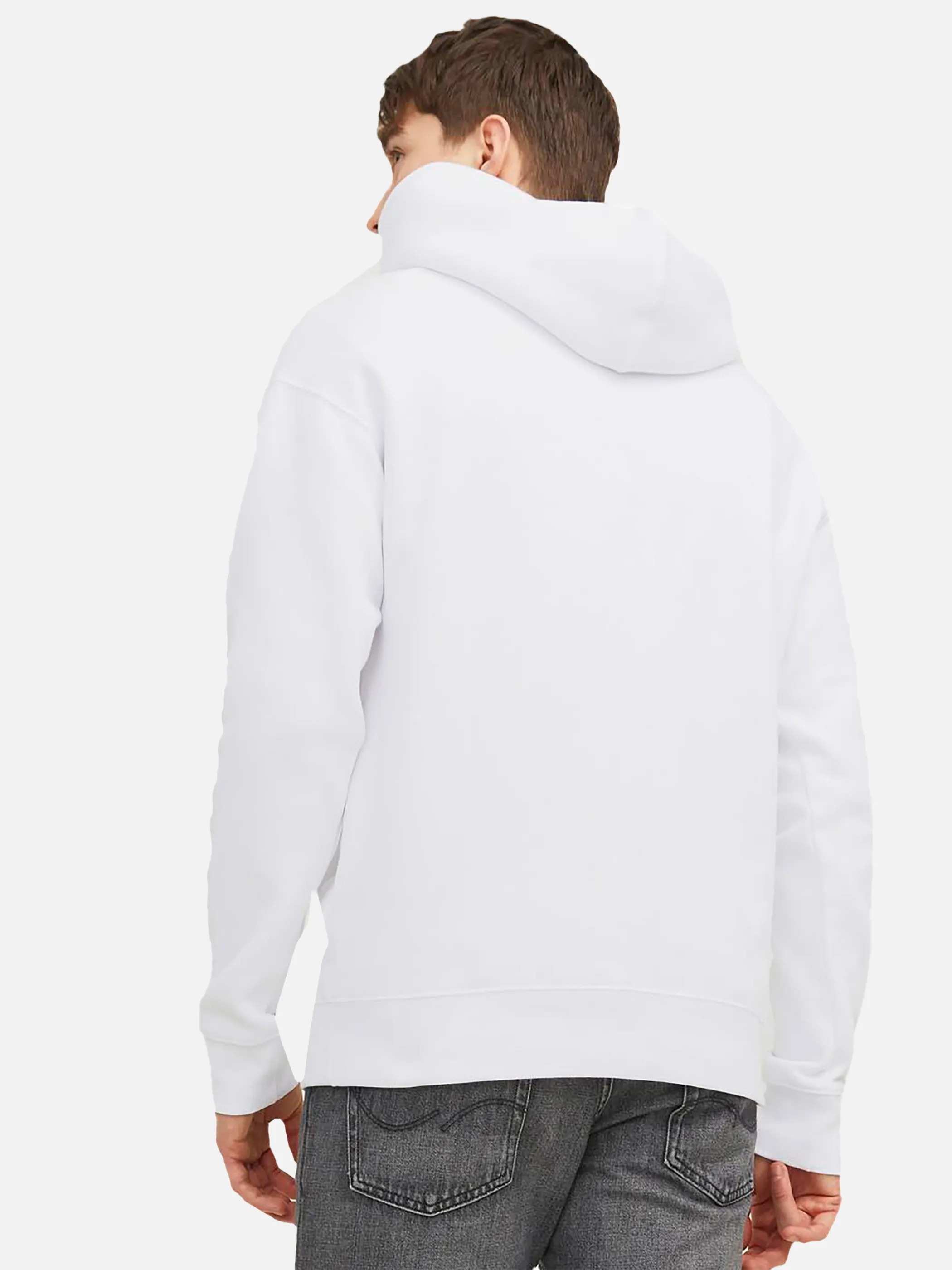 Jack Jones 12233972 JJESTAR JJ SWEAT HOOD Weiß 878876 178074 2