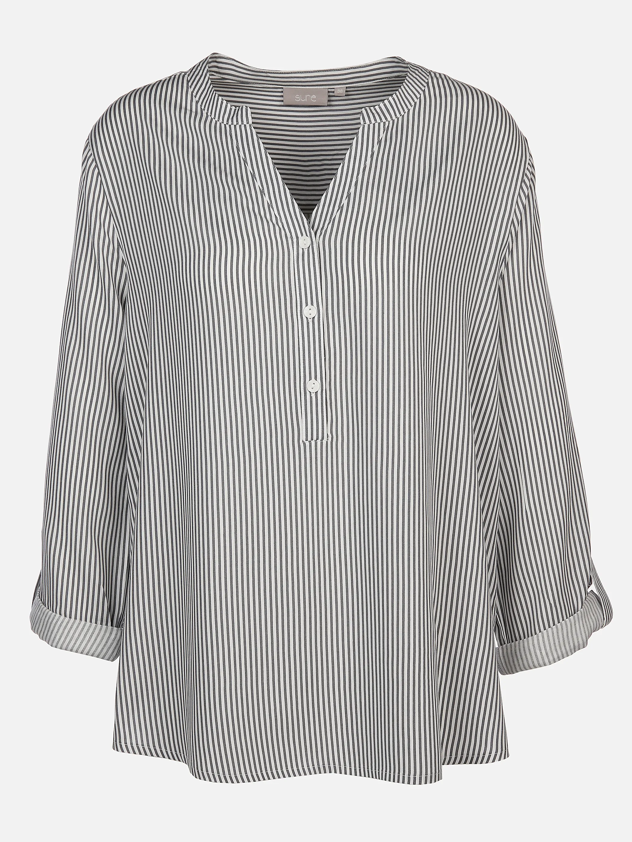 Sure Da-Streifenbluse Grau 896634 WEIßANTHRA 1 Sure Da-Streifenbluse Grau 896634 WEIßANTHRA 1