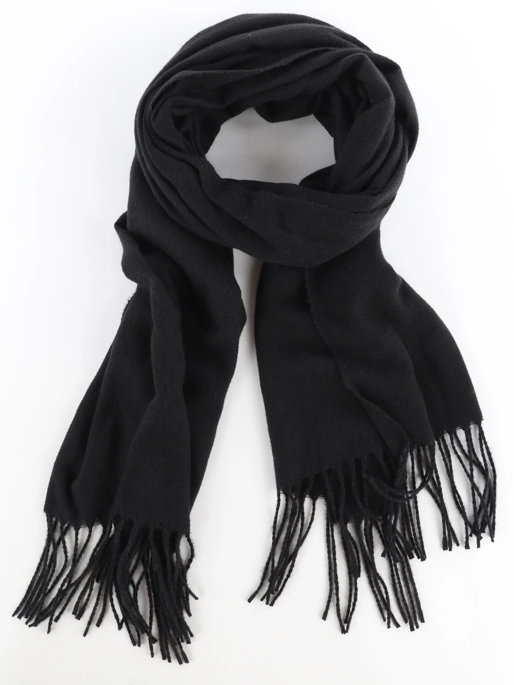 Sure Da-Schal m. Fransen Schwarz 915101 BLACK 1