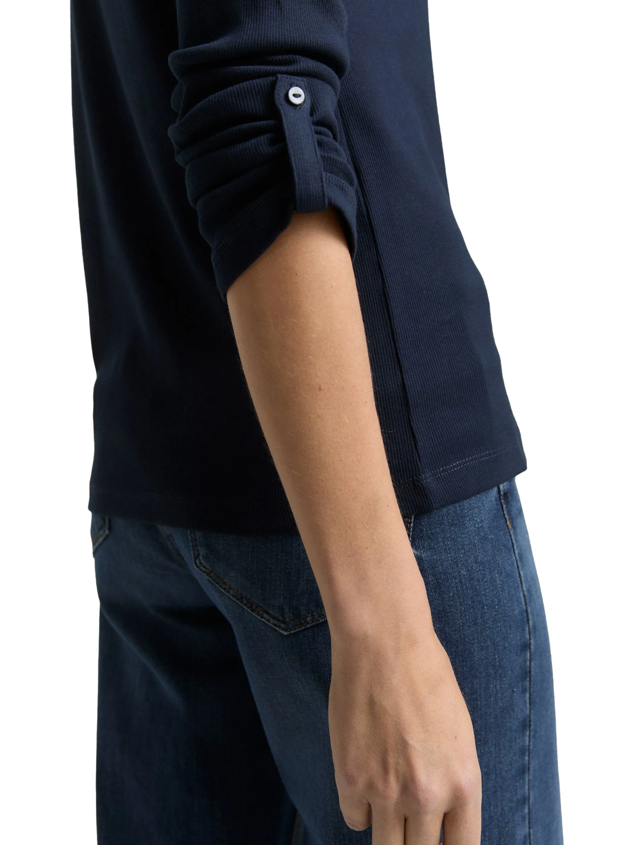 Tom Tailor 1024036 NOS henley shirt stripe Blau 845056 11019