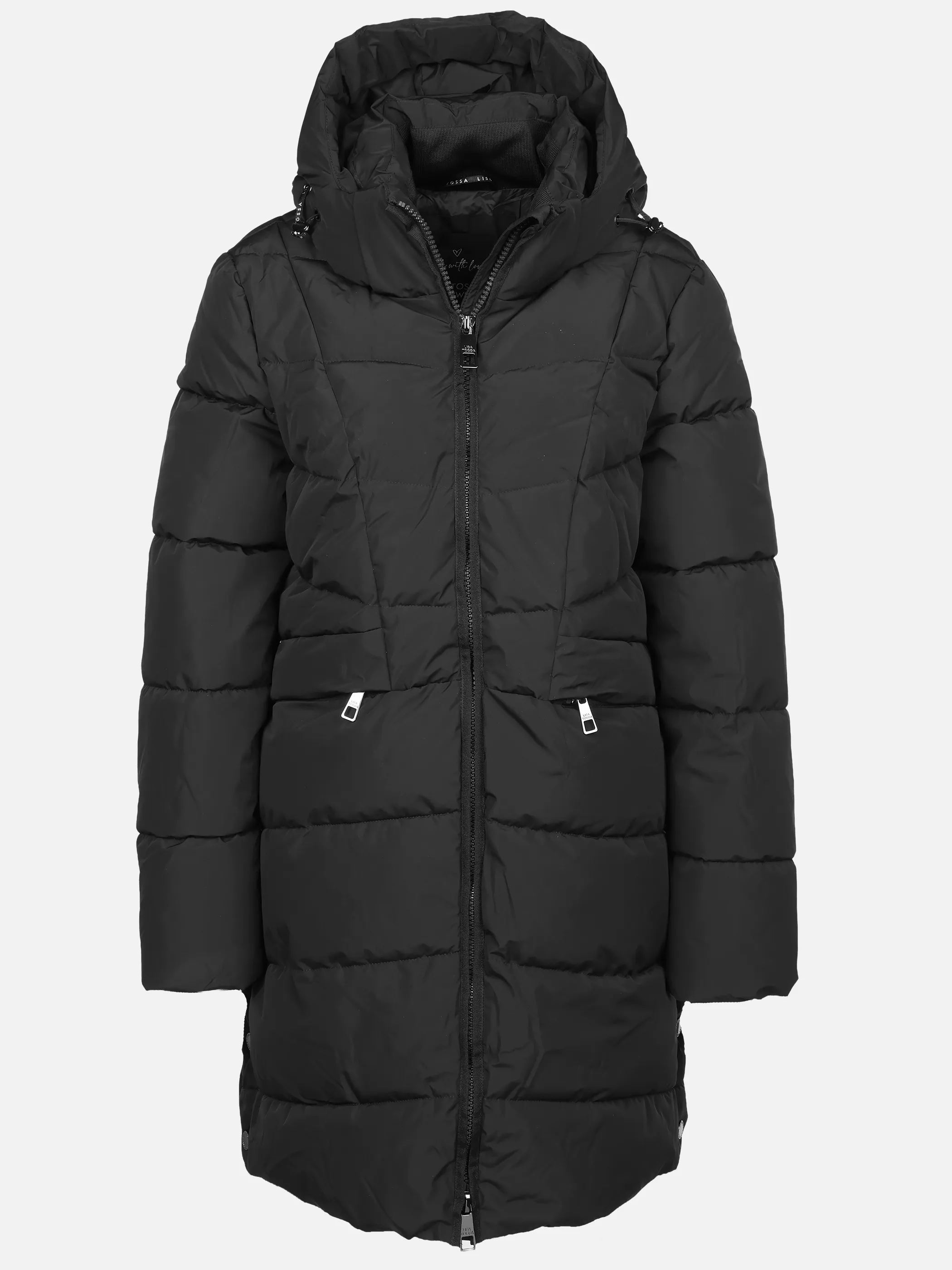Lisa Tossa Da-Steppmantel m. Strickdetail Schwarz 929612 BLACK 1