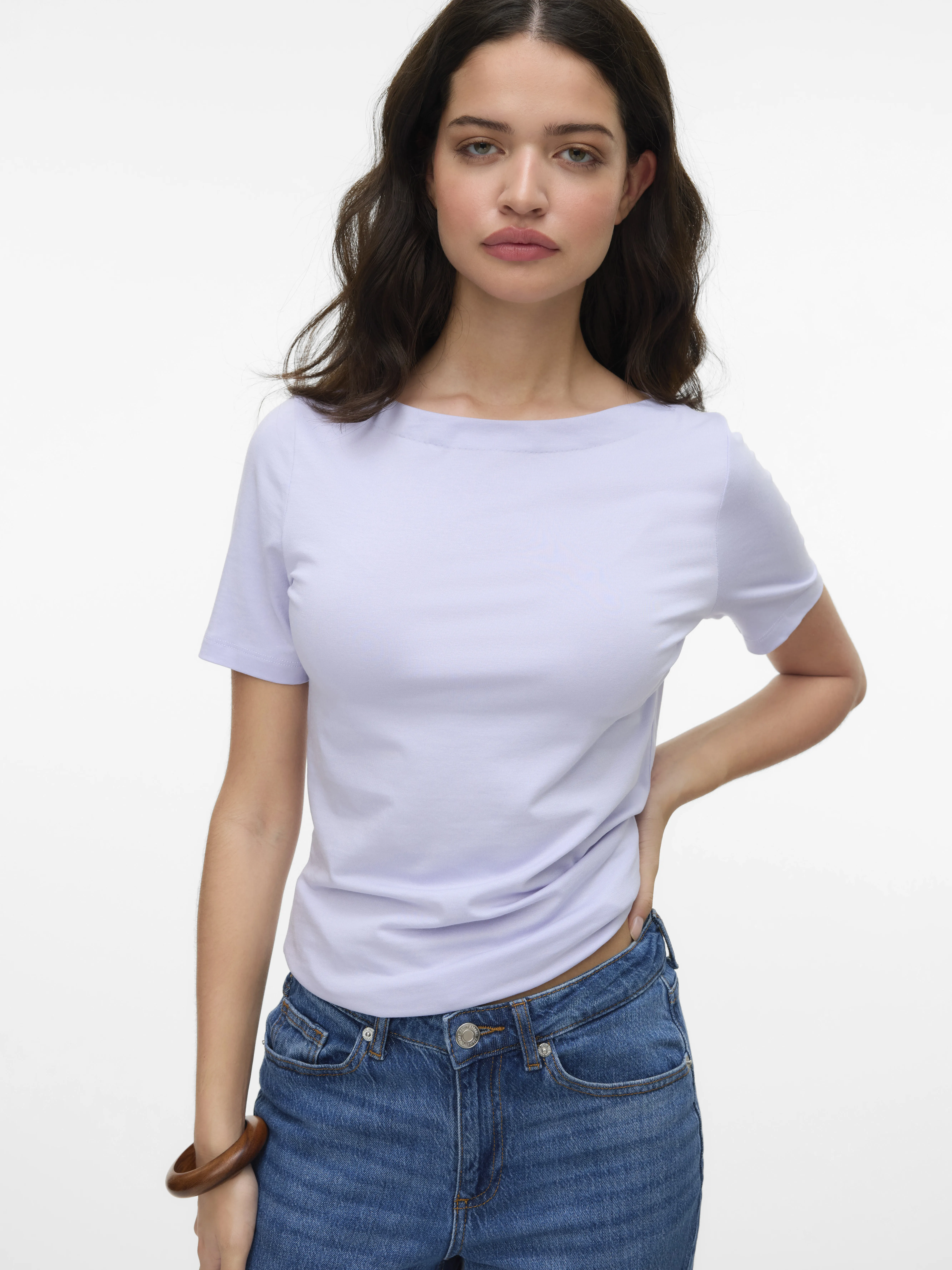 Vero Moda 10231753 VMPANDA MODAL S/S TOP Lila 835050 189303 2