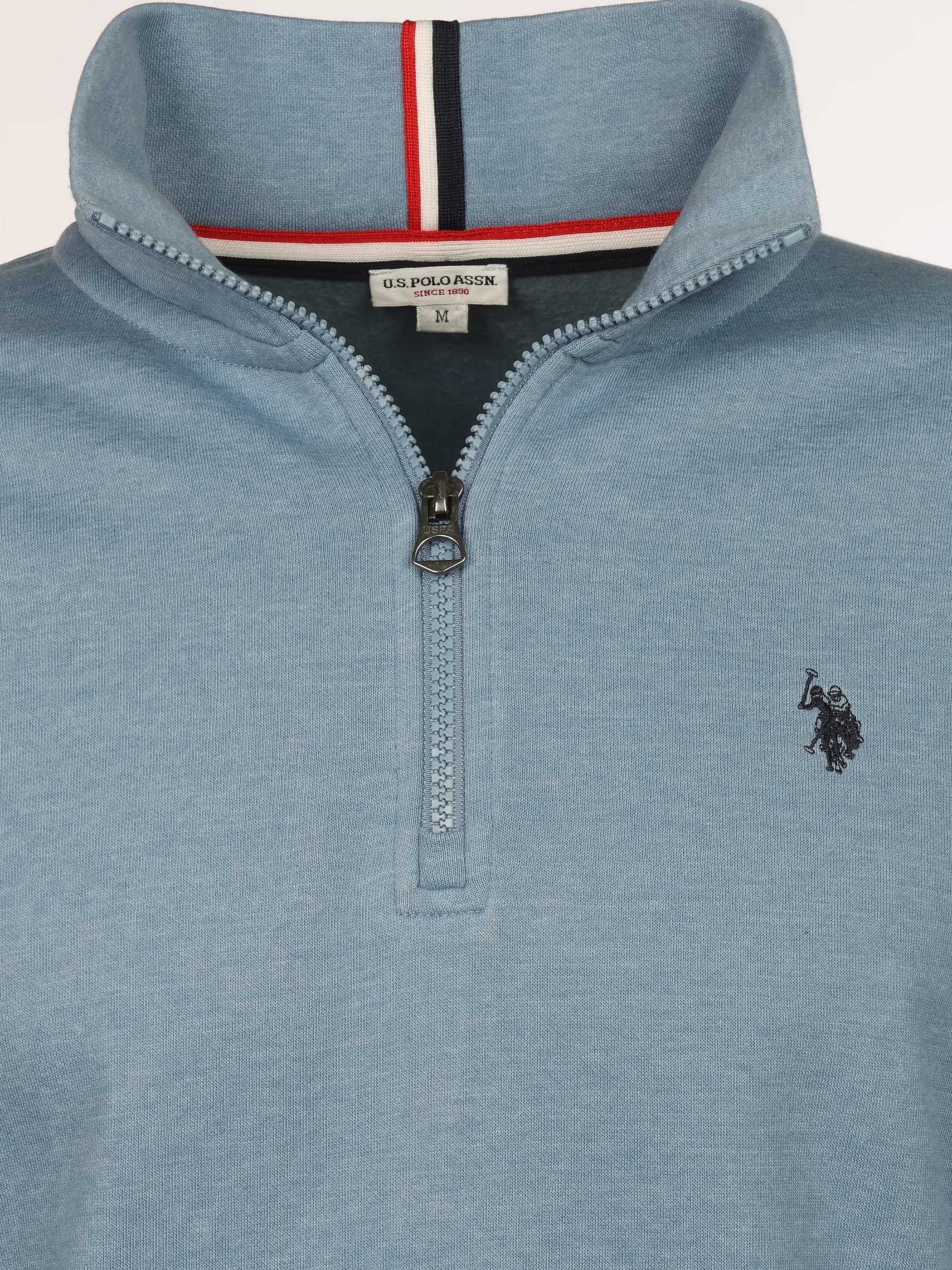 U.S. Polo Assn. He. Sweattroyer half zip Blau 929844 131 3