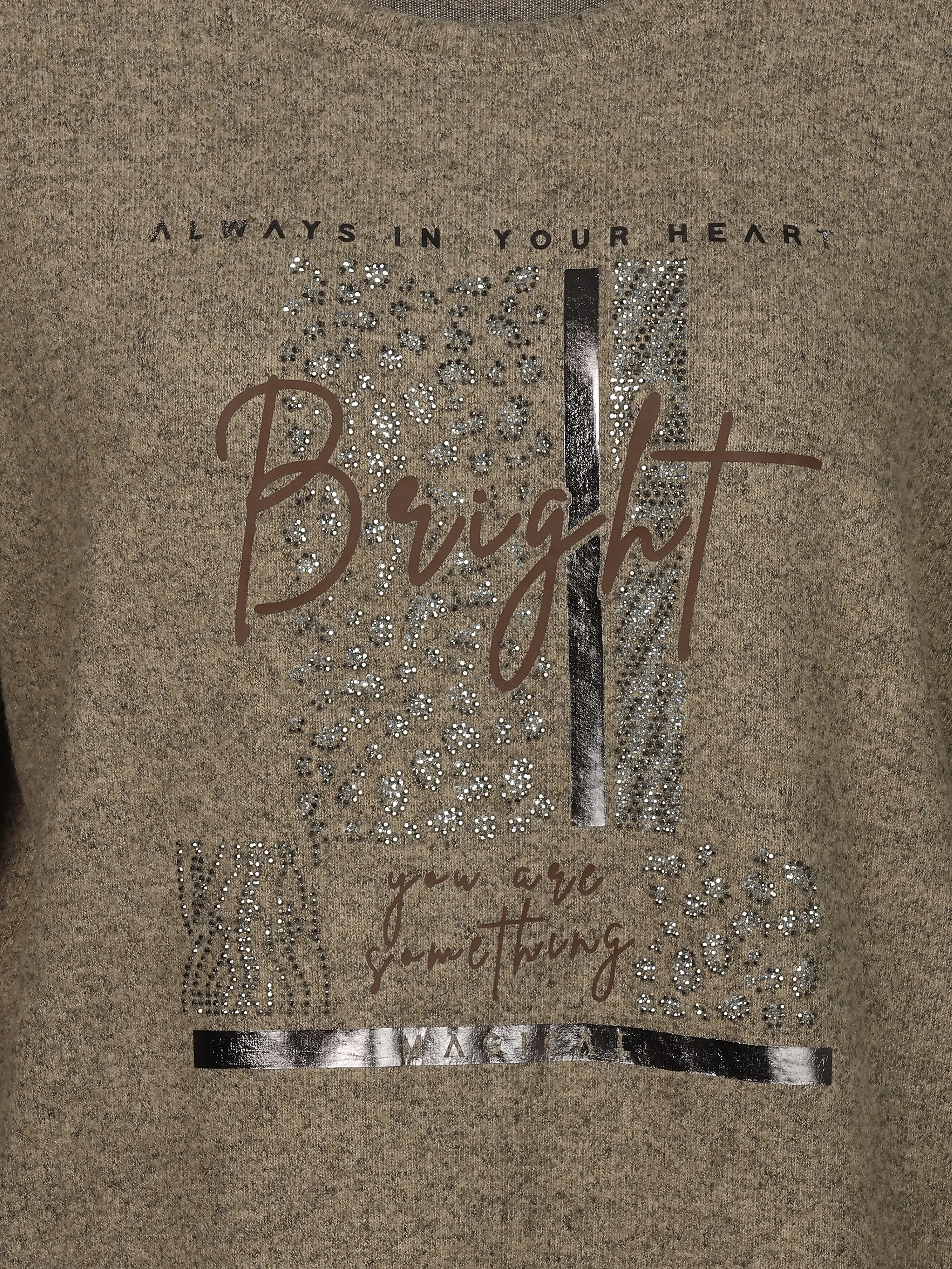 Sure Da. Flausch Shirt m. Frontprint Braun 932334 AFFOGAT 3