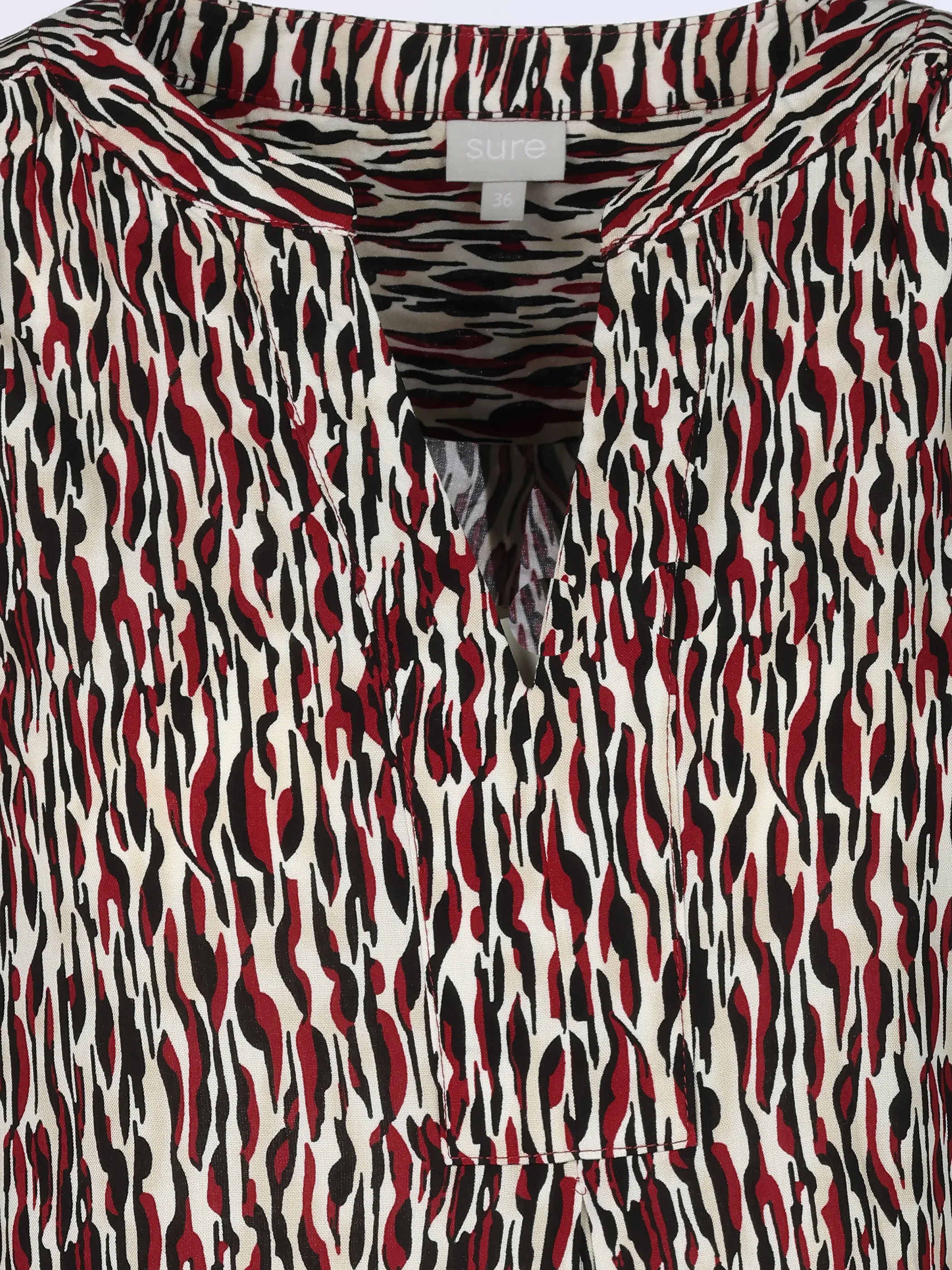 Sure Da-Kleid m. Print Rot 922819 BORDEAUX 3