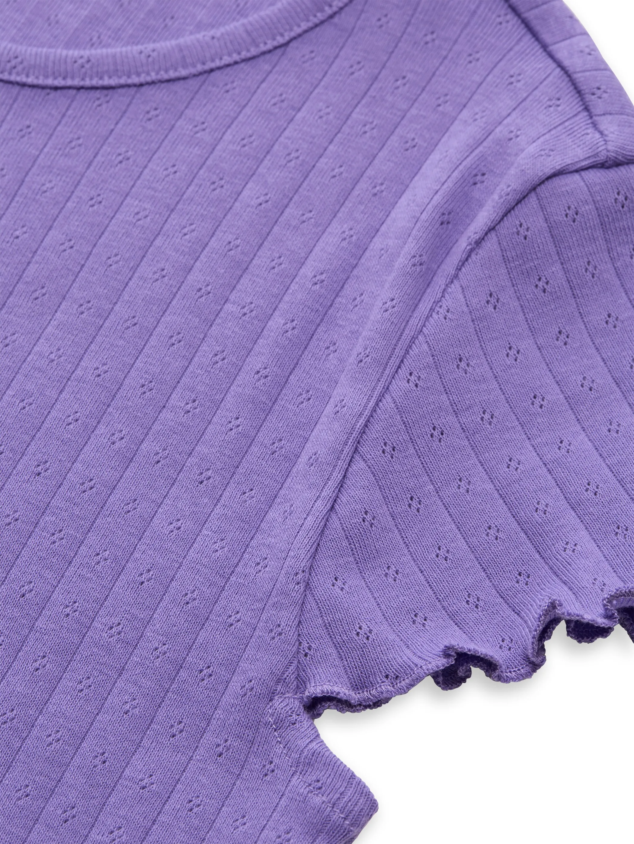 Tom Tailor 1050055 pointelle t-shirt Lila 928004 32633 3