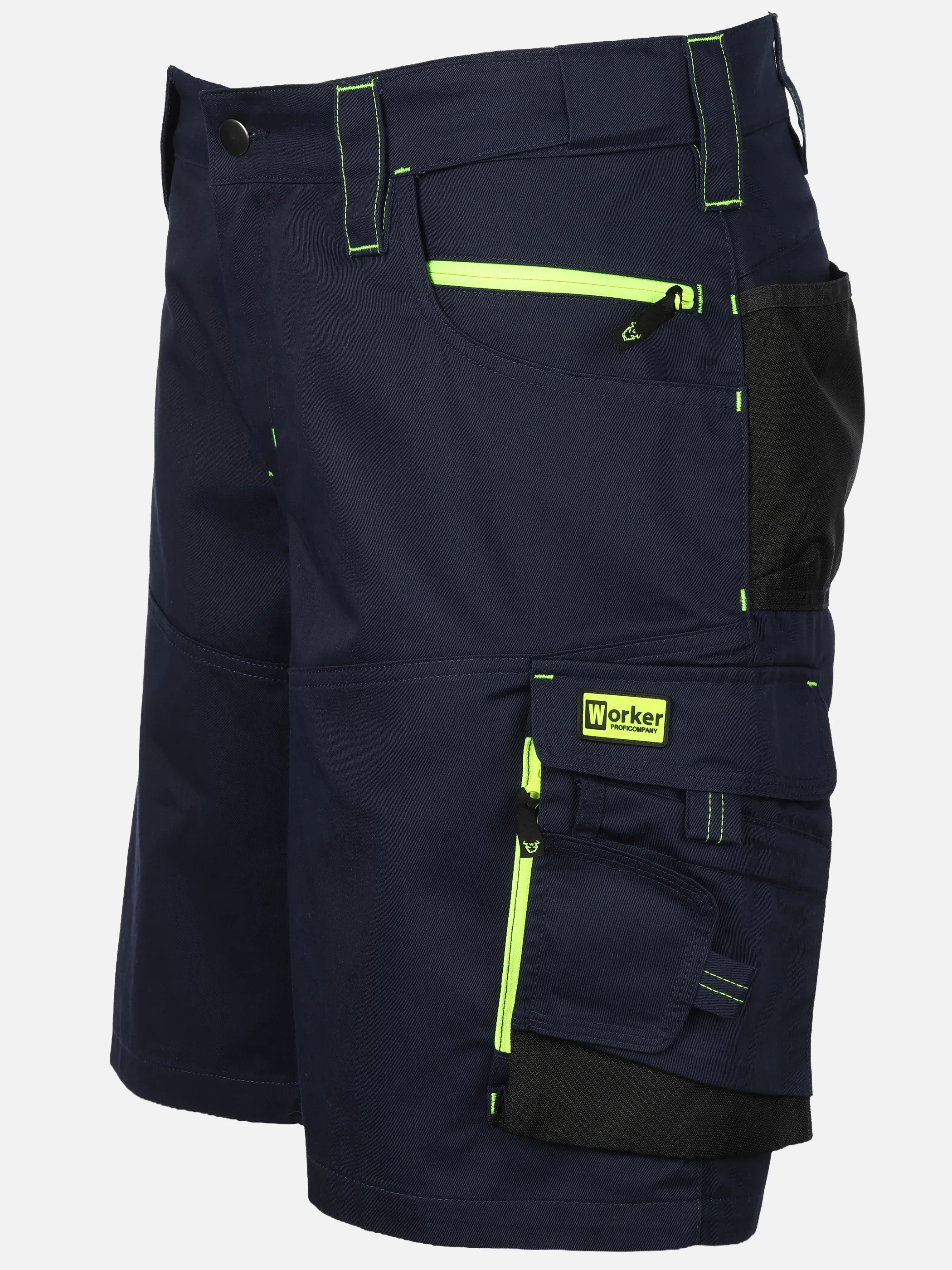 Worker He. Workershorts Neon Blau 923264 NAVY/GELB 3