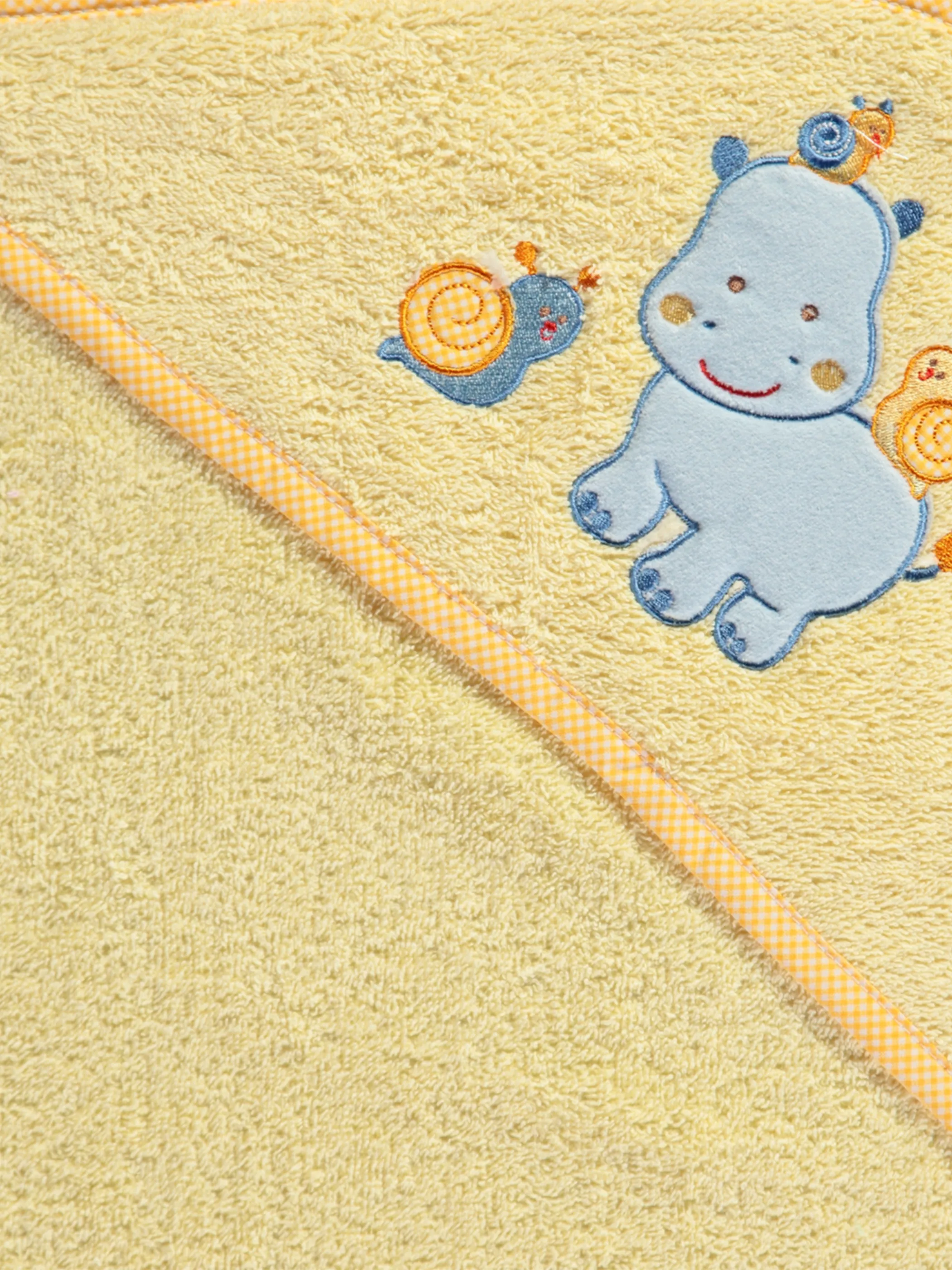 Bubble Gum Baby towel with hood Gelb 799811 HIPPO 3