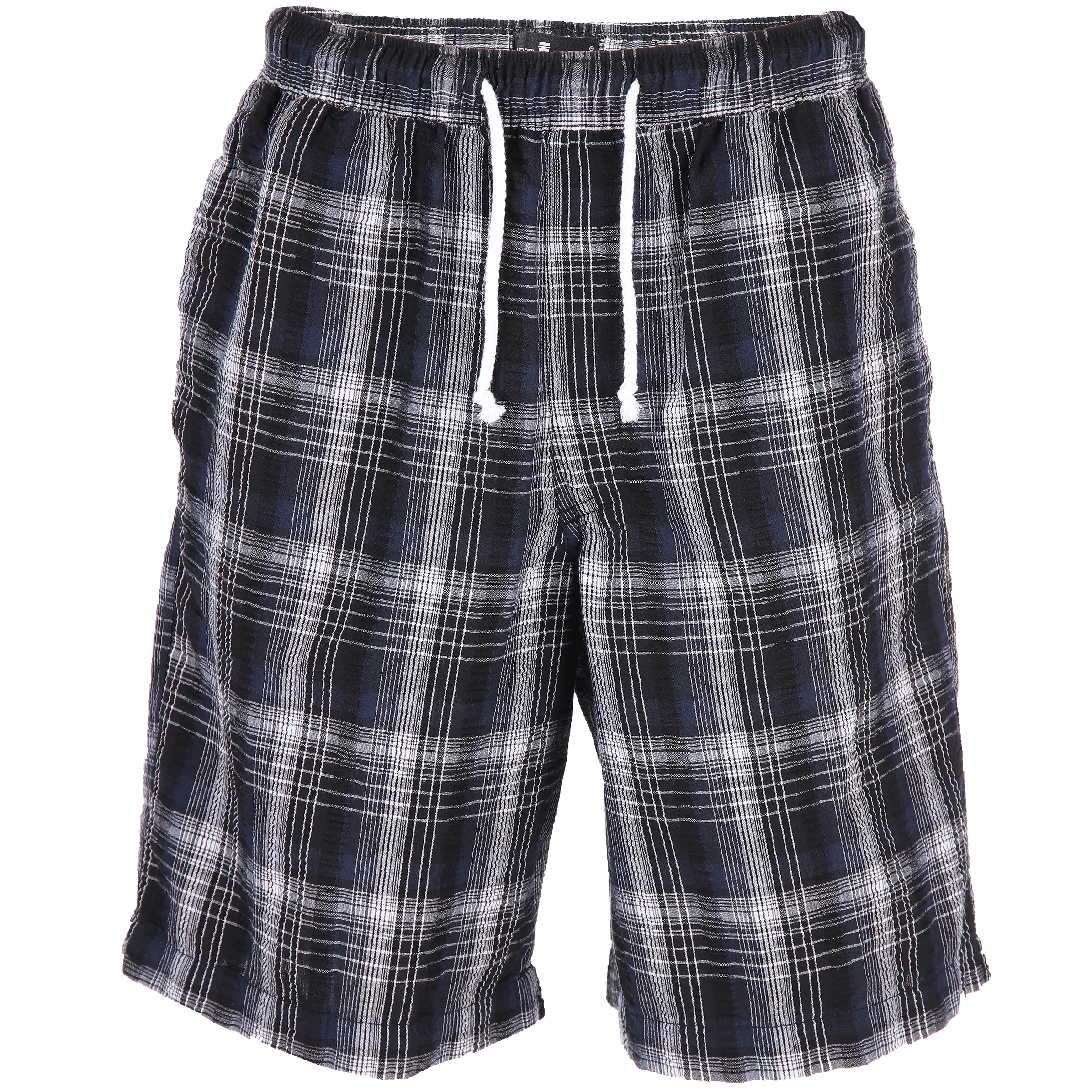 Marcel Battiston He. Seersucker Short Schwarz 810438 BLACK NAVY 1