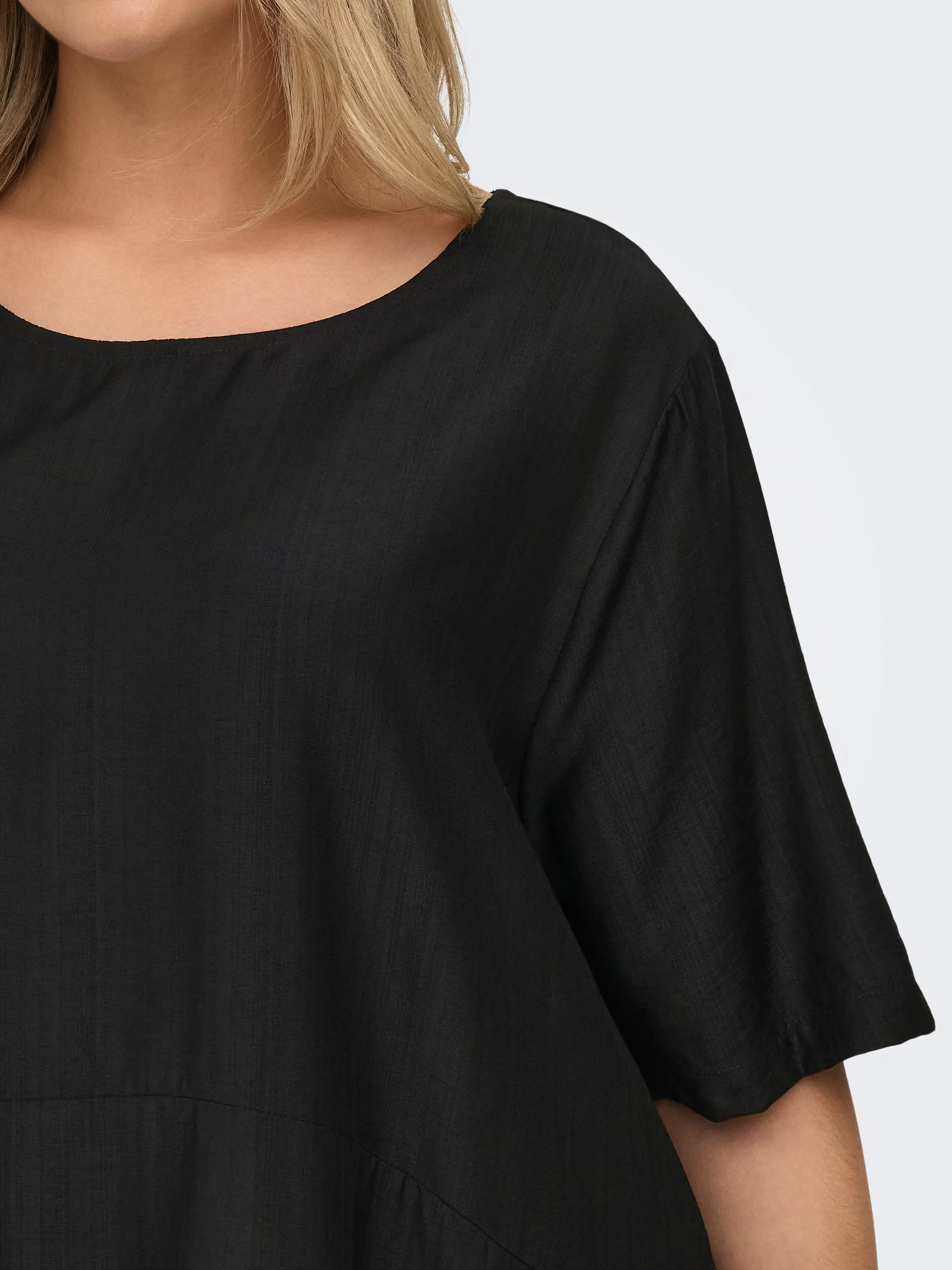 Only Carmakoma 15374699 CARJOANNA 2/4 O-NECK Schwarz 926822 177911 4