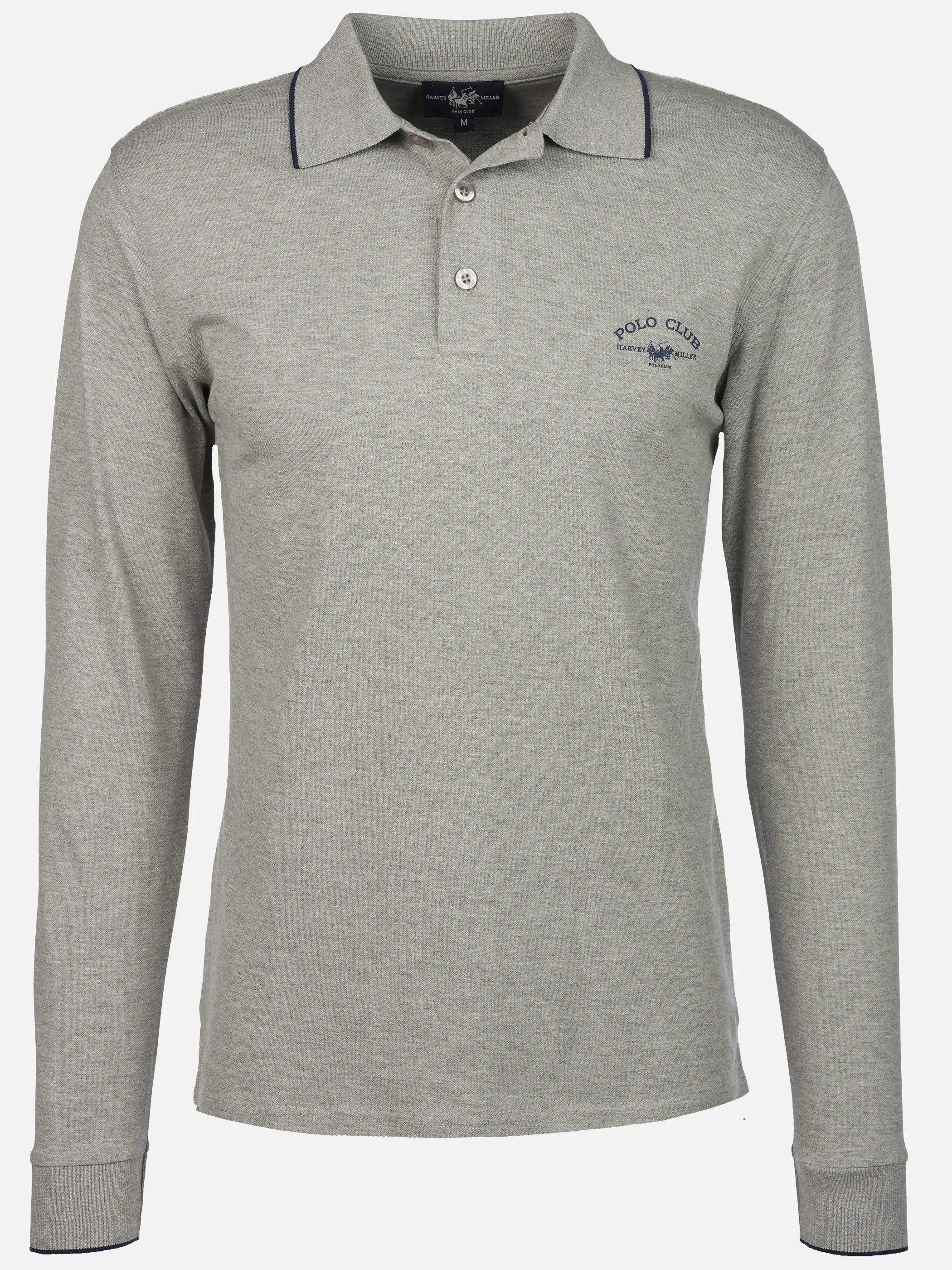 Harvey Miller He. Poloshirt 1/1 Arm Pique Grau 918646 282GREYMEL 1
