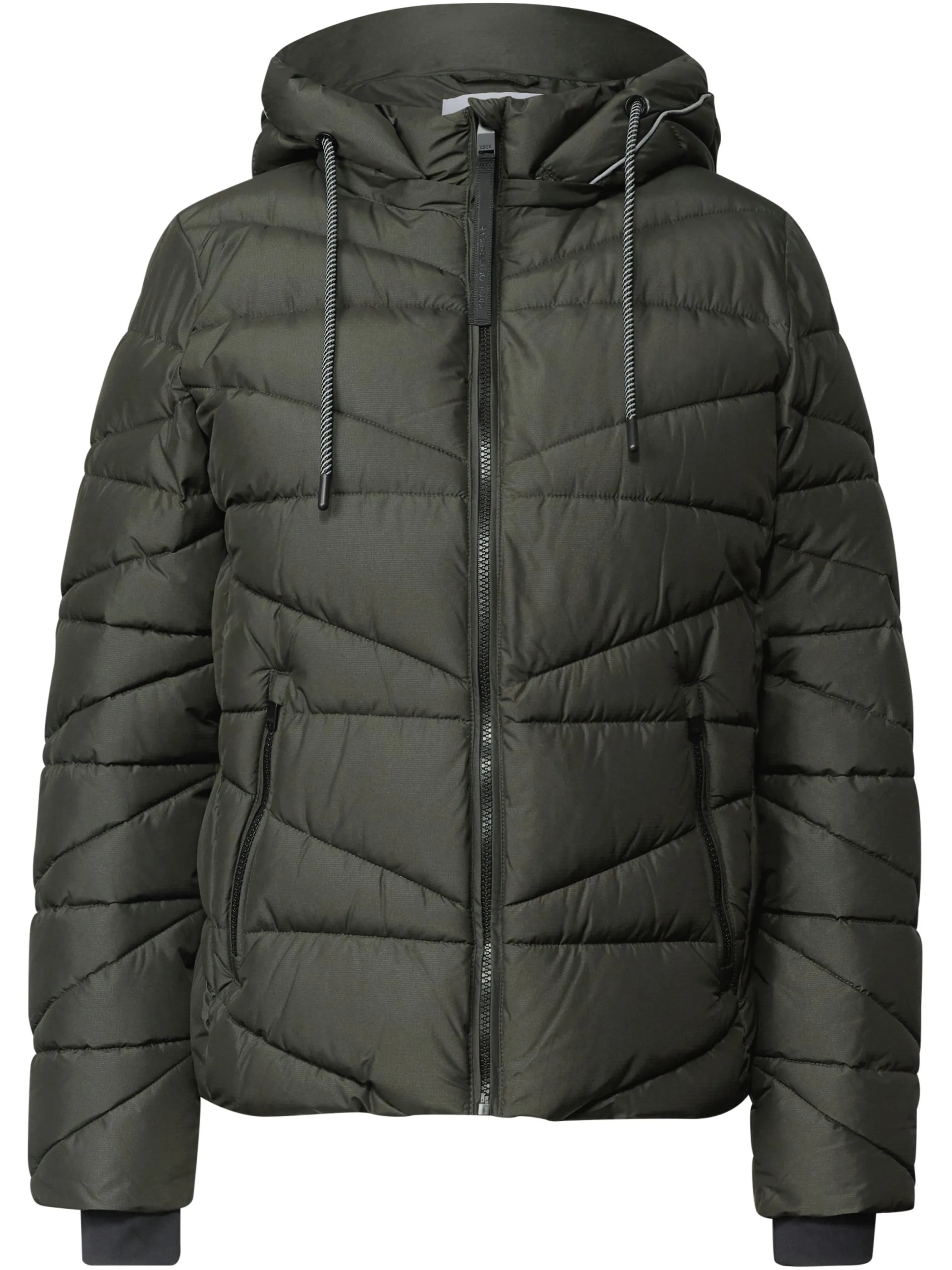 Cecil B202276 TOS Sportive Padded Jacket Grün 930135 17756 5