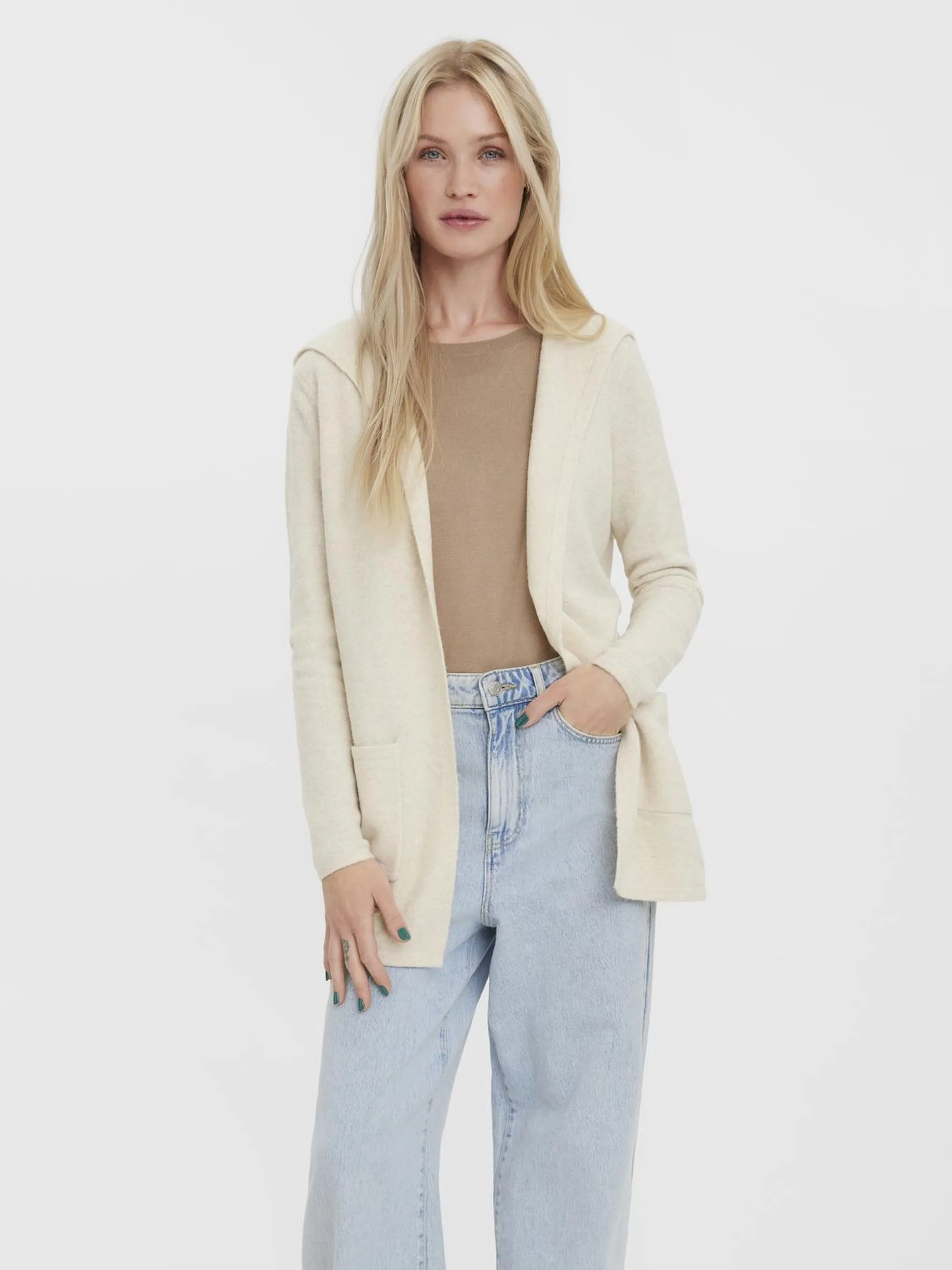 Vero Moda 10235948 VMDOFFY LS OPEN HOOD Weiß 837728 222913001 Vero Moda 10235948 VMDOFFY LS OPEN HOOD Weiß 837728 222913001