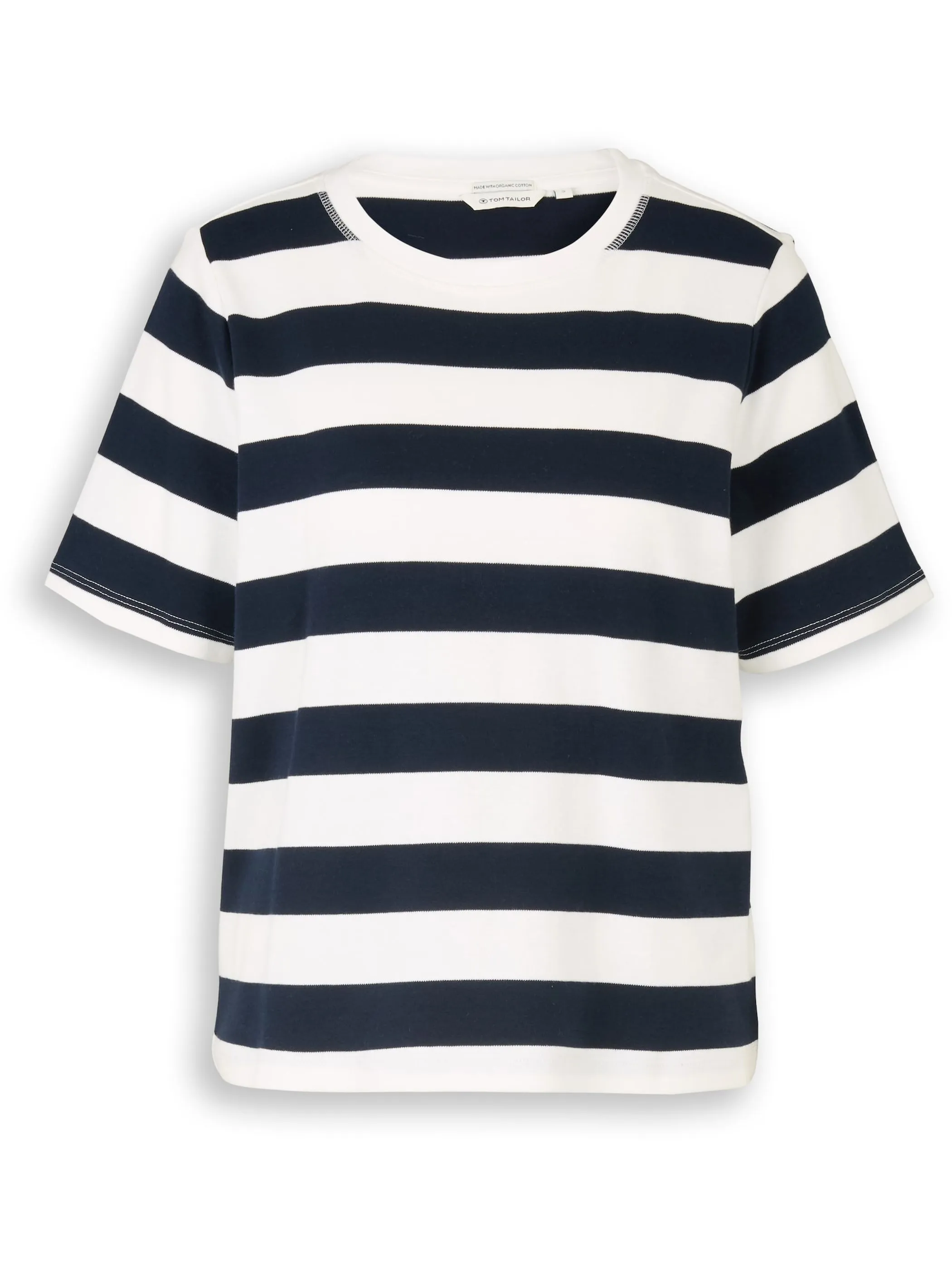 Tom Tailor 1050426 NOS T-shirt boxy crew neck with print Weiß 921974 40115 5