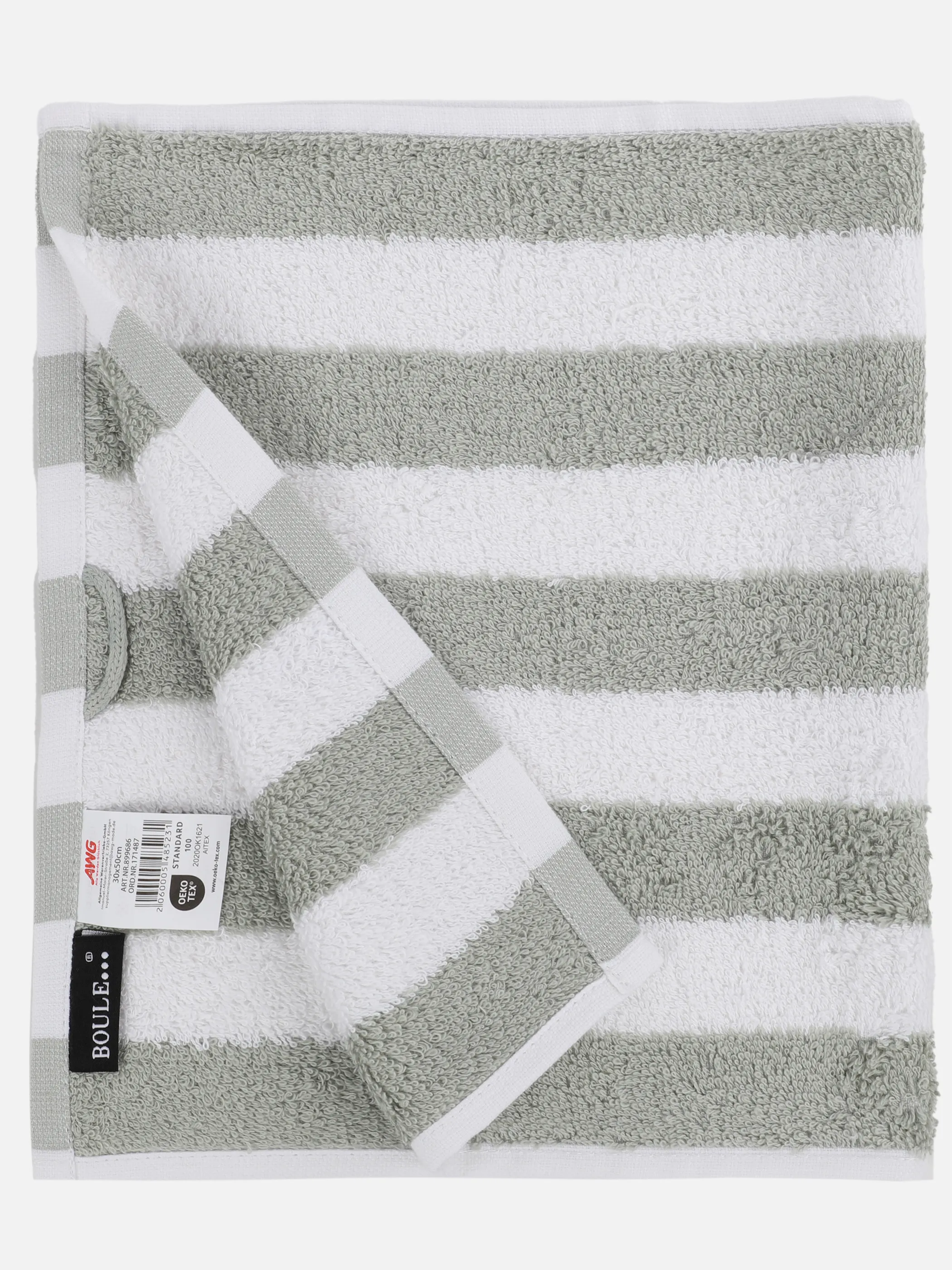 Boule Gästetuch gestreift 30x50 Grün 899686 MINZE 2 Boule Gästetuch gestreift 30x50 Grün 899686 MINZE 2
