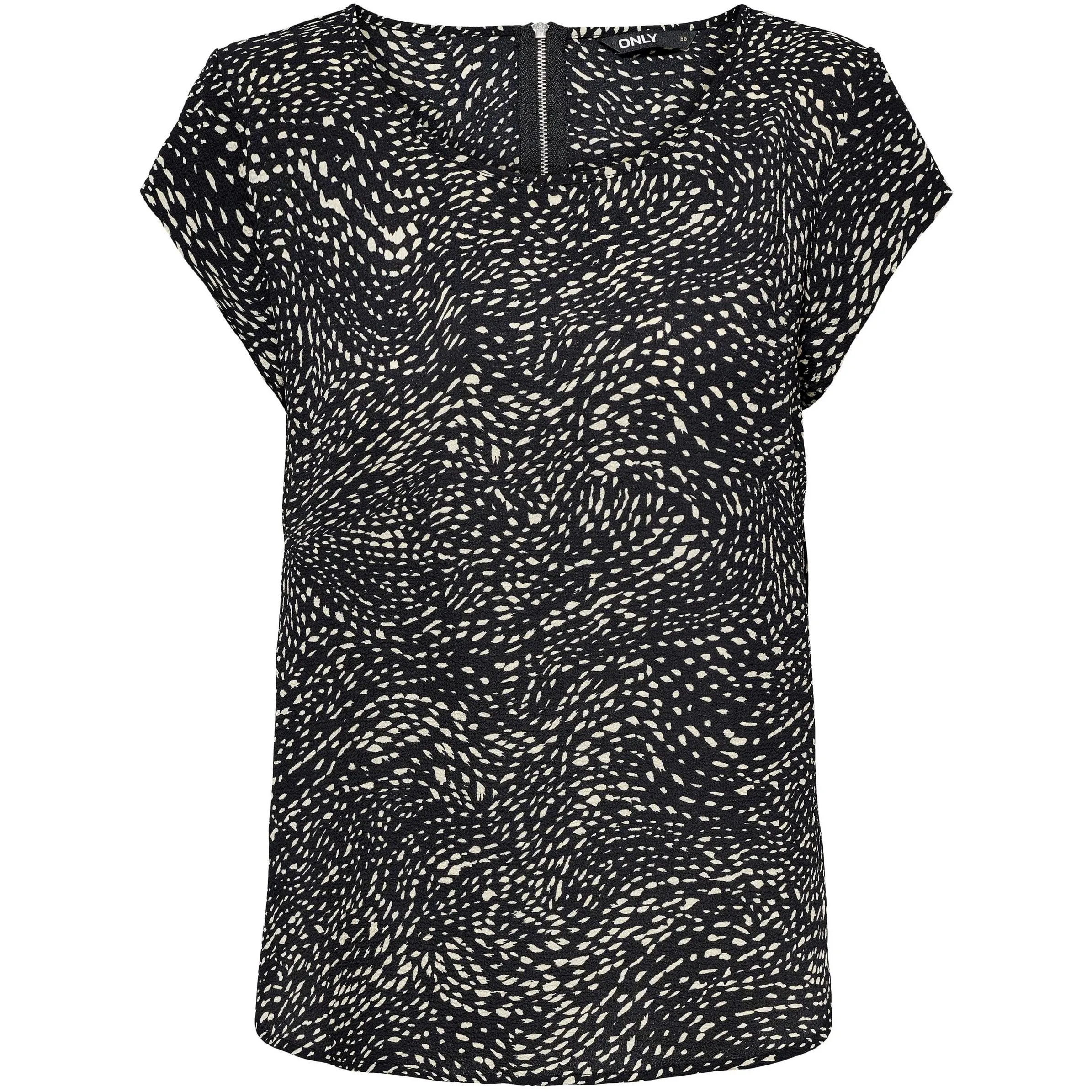 Only 15161116 onlVIC SS AOP TOP NOO Schwarz 806232 177911113 1