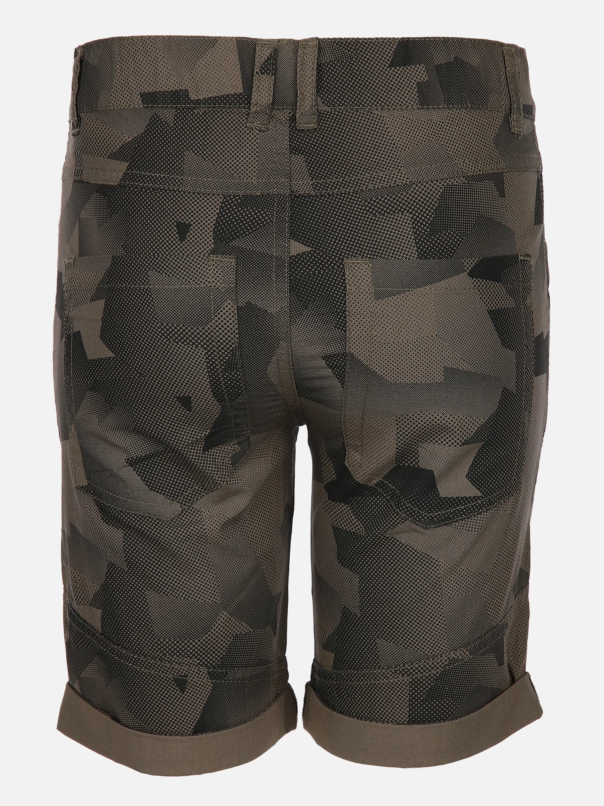 Stop + Go TB Shorts in khaki mit AOP Grün 851978 KHAKI 2