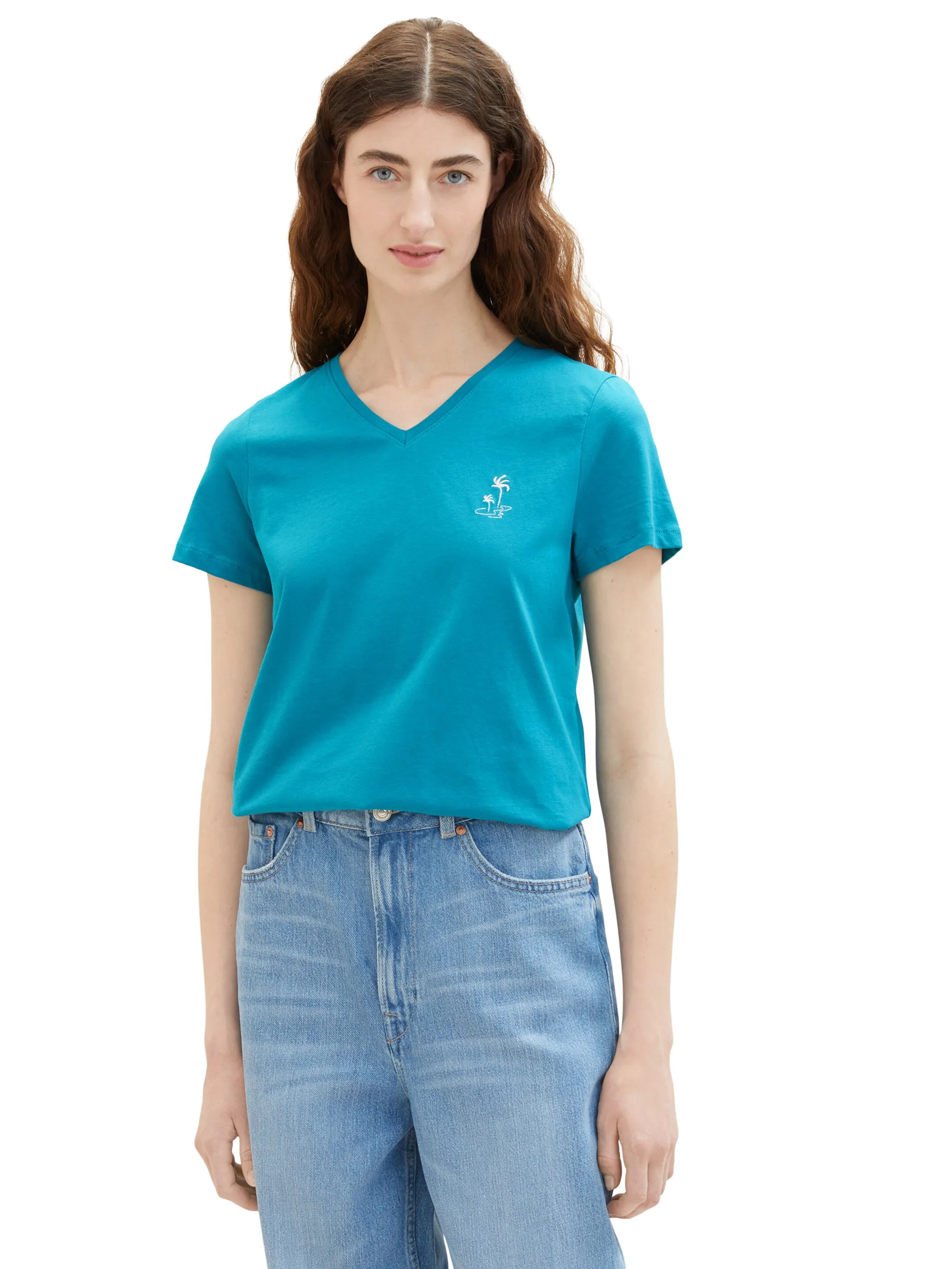 Tom Tailor 1036889 T-shirt v-neck Türkis 880273 31668 3 Tom Tailor 1036889 T-shirt v-neck Türkis 880273 31668 3