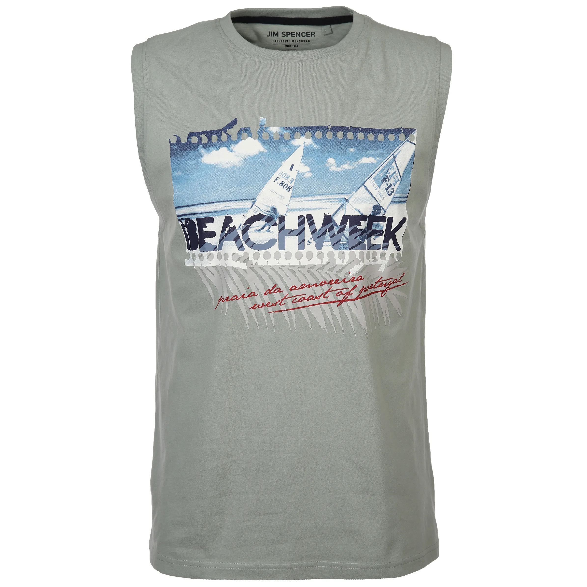 Jim Spencer He. Muscleshirt Druck Grün 876081 KHAKI 1 Jim Spencer He. Muscleshirt Druck Grün 876081 KHAKI 1