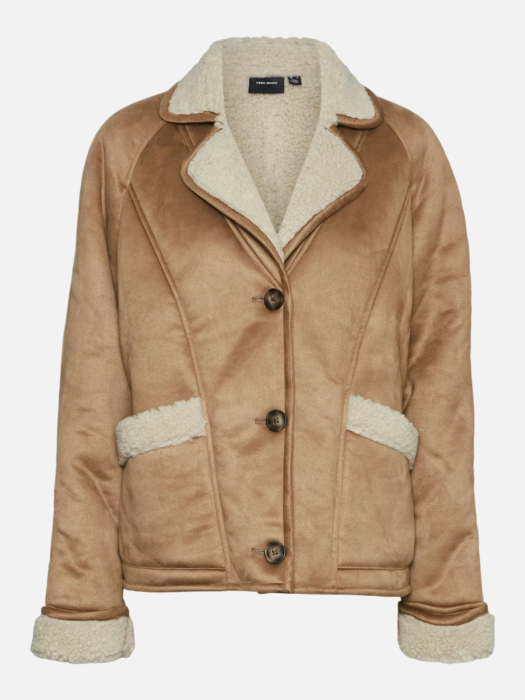 Vero Moda 10313914 VMELLA SHERLING JACKET Braun 898677 202611001 1