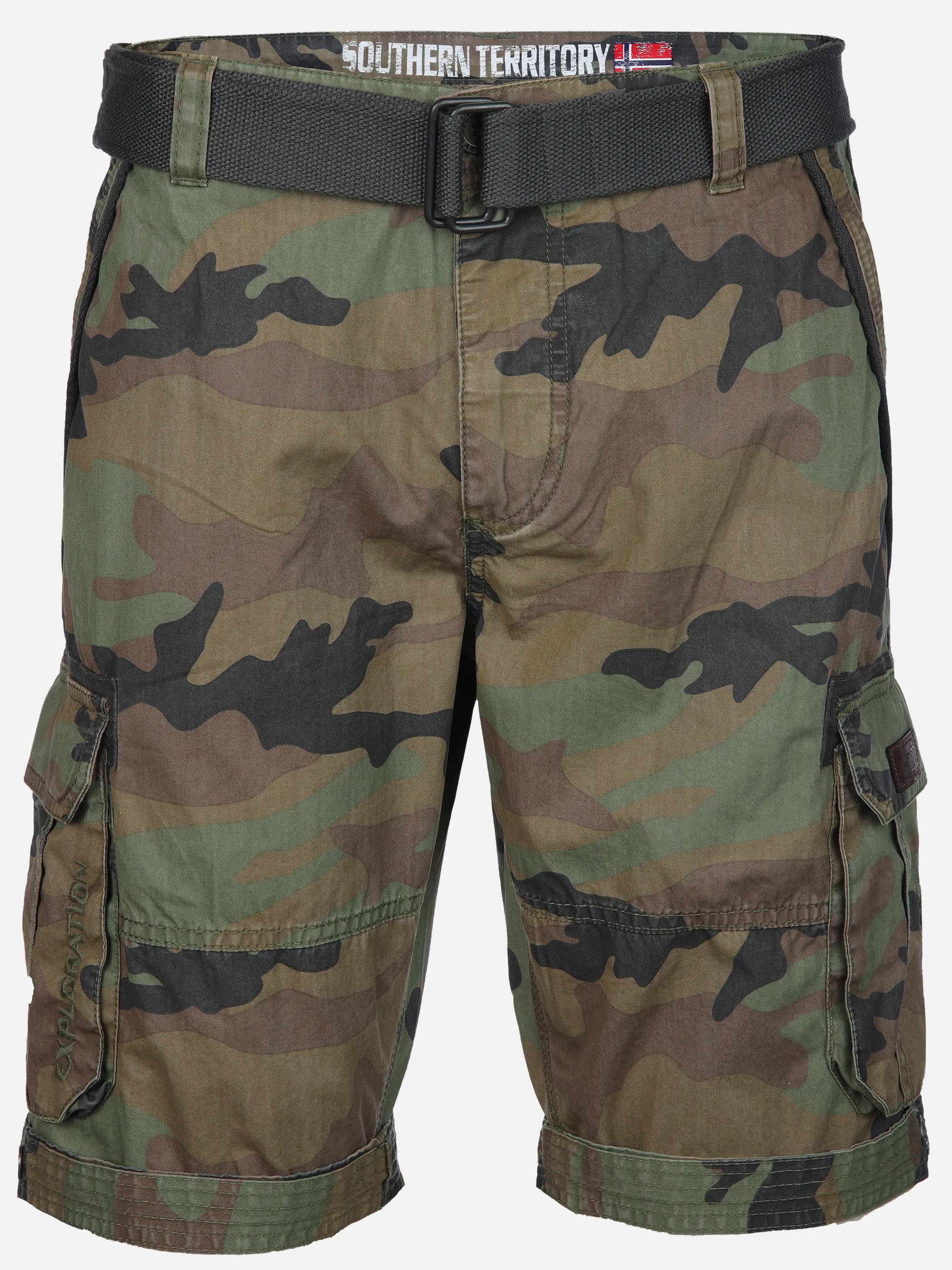 Southern Territory He. Cargoshort washer Grün 906580 CAMOU 1