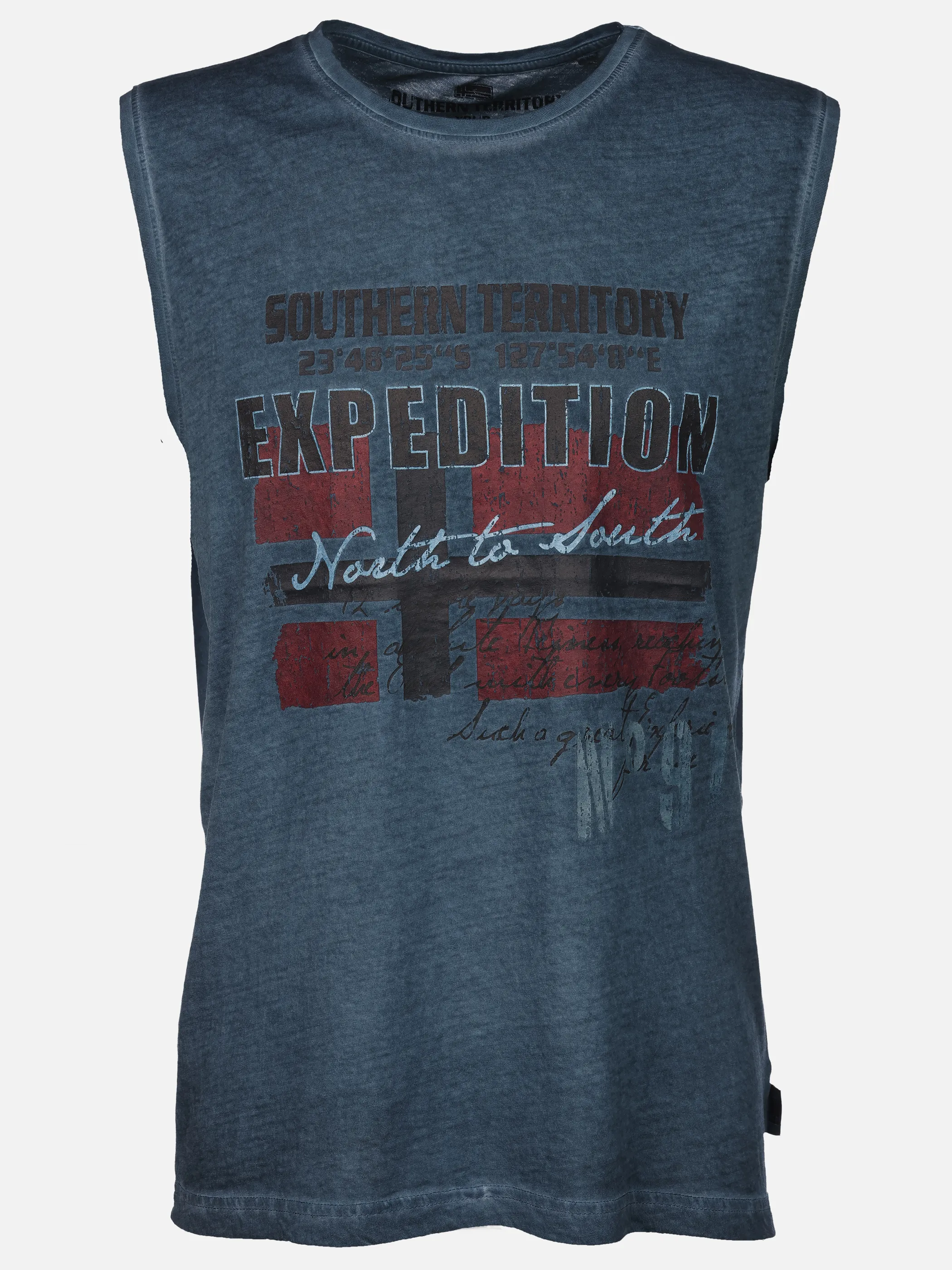 Southern Territory He. Muscleshirt oilwash Blau 926172 NAVY 1