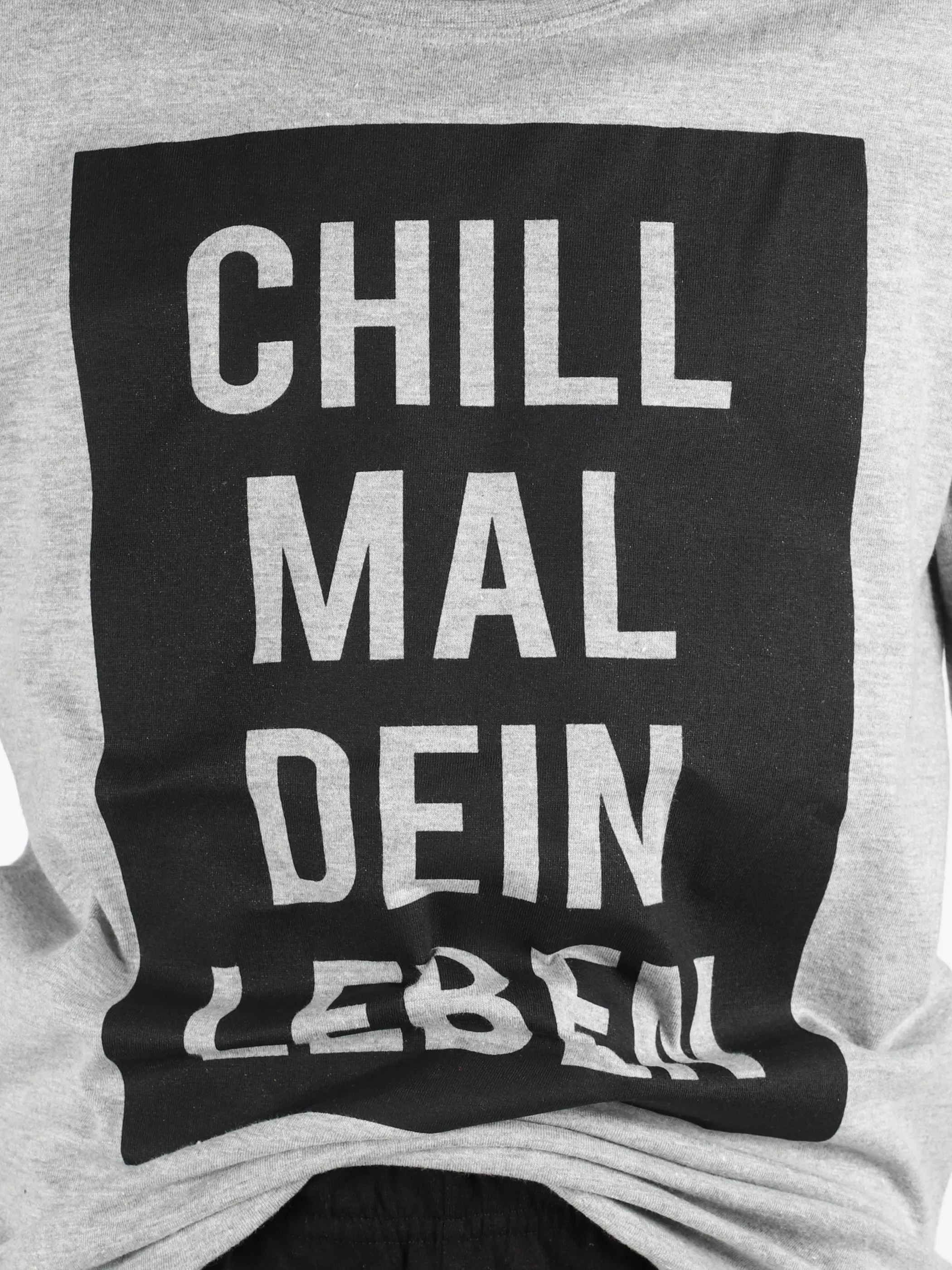 Stop + Go JJ Schlafanzug lang mit Spruch Grau 908544 GRAU 3 Stop + Go JJ Schlafanzug lang mit Spruch Grau 908544 GRAU 3