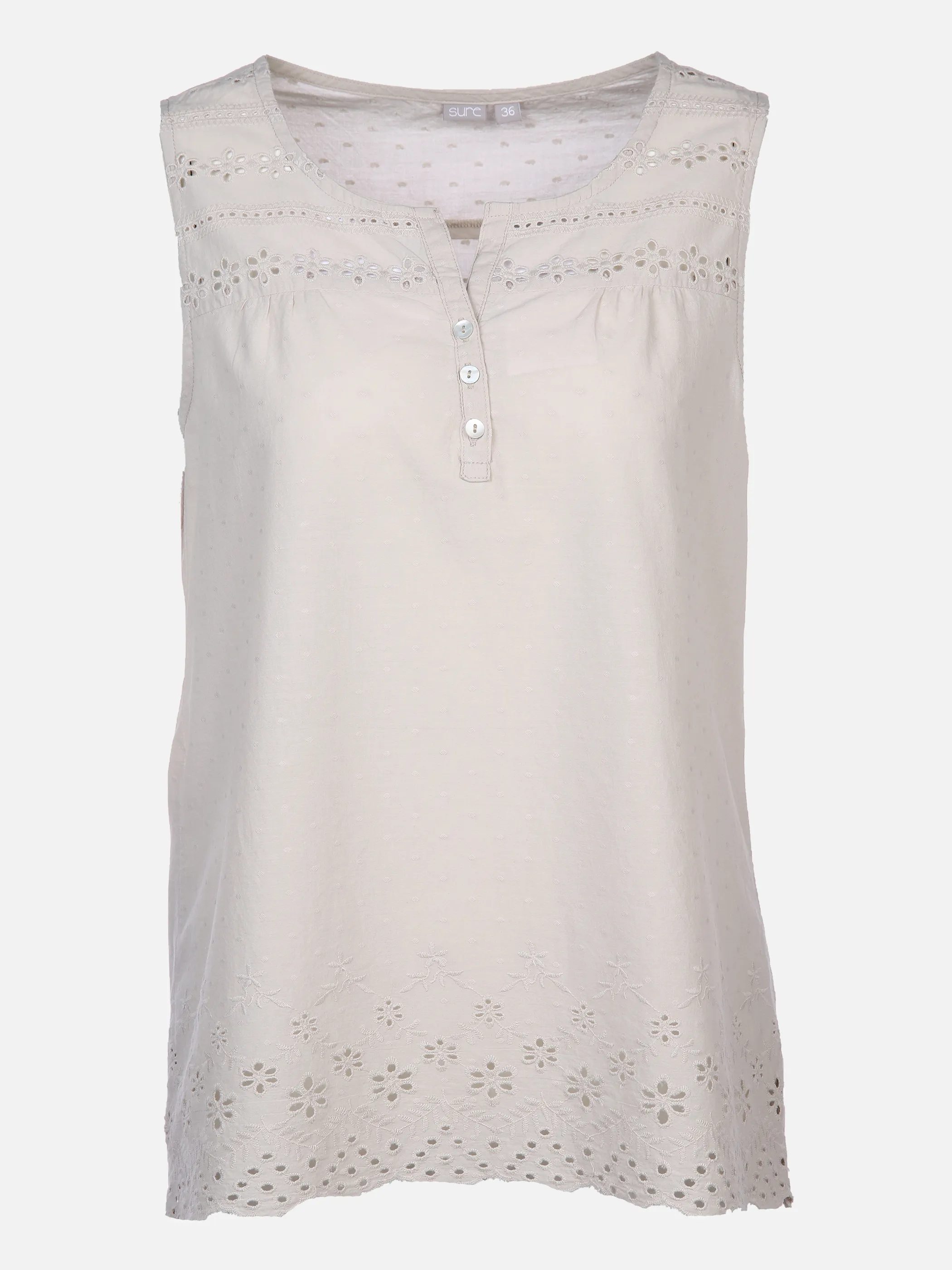 Sure Da-Blusen-Top m. Stickerei Grau 866125 TAUPE 1