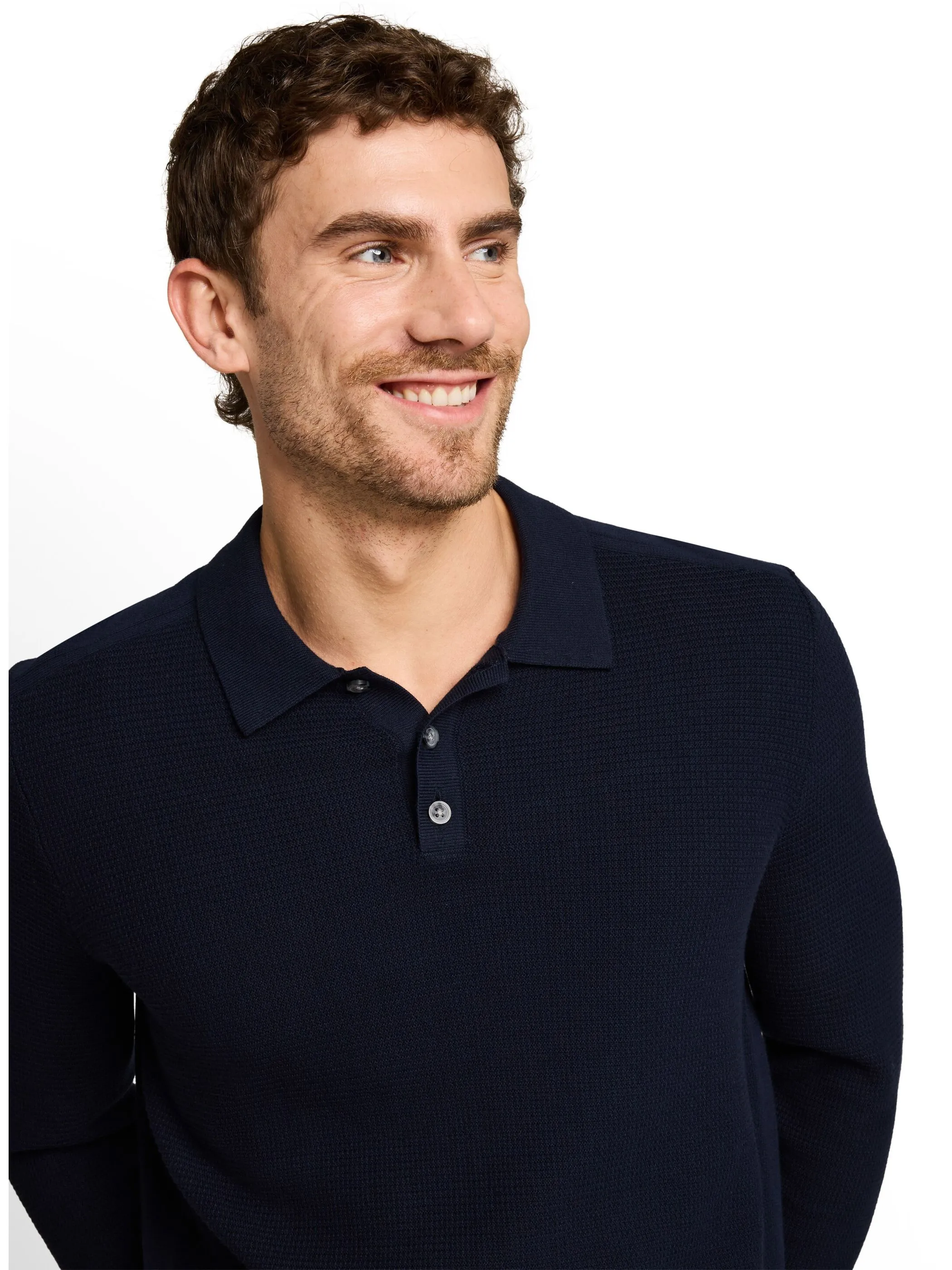 Tom Tailor 1052207 NOS structured knit polo Blau 934238 10668 3