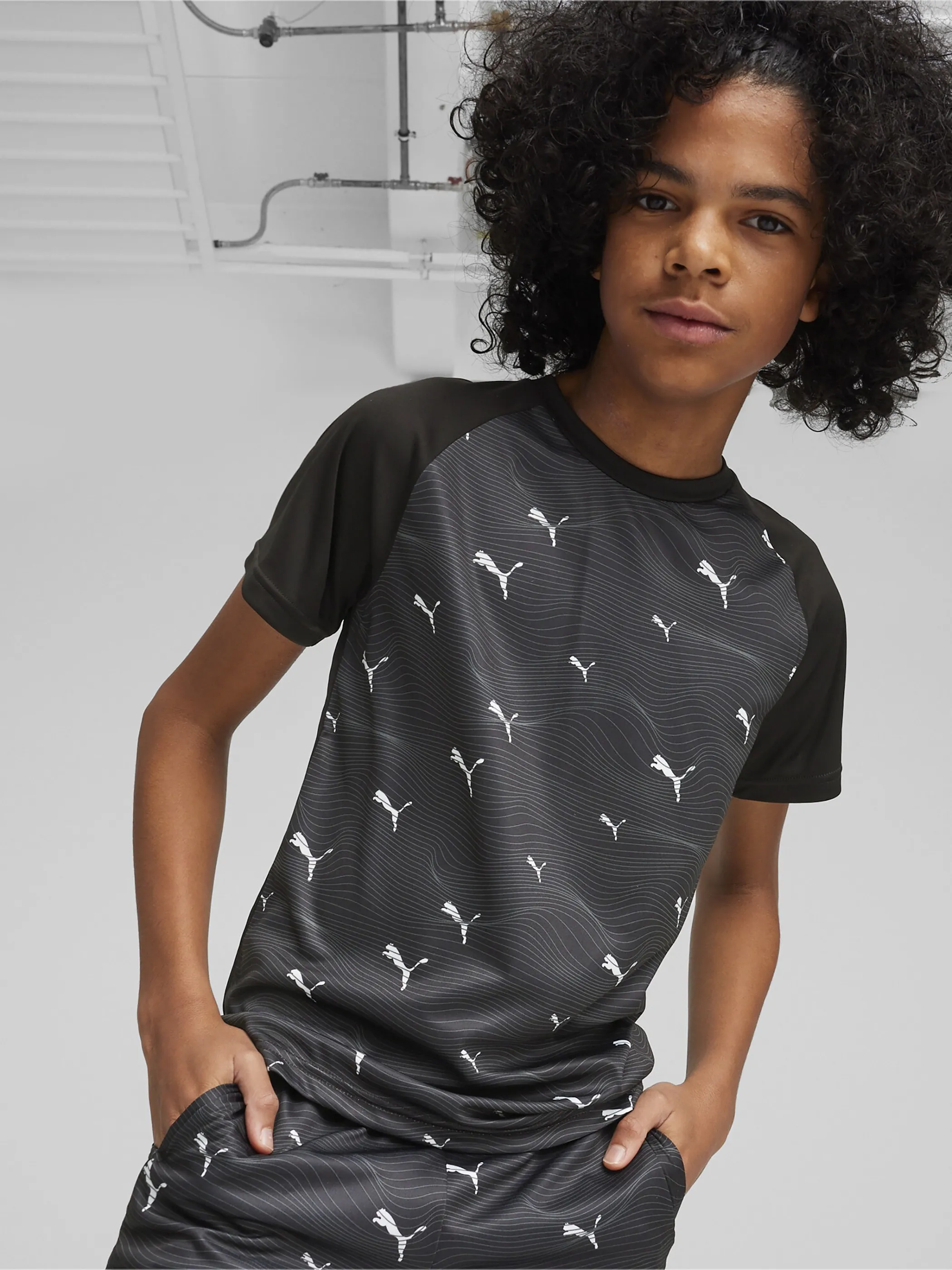 Puma 679214 TB-T-Shirt, Logo AOP Schwarz 893369 0001 4