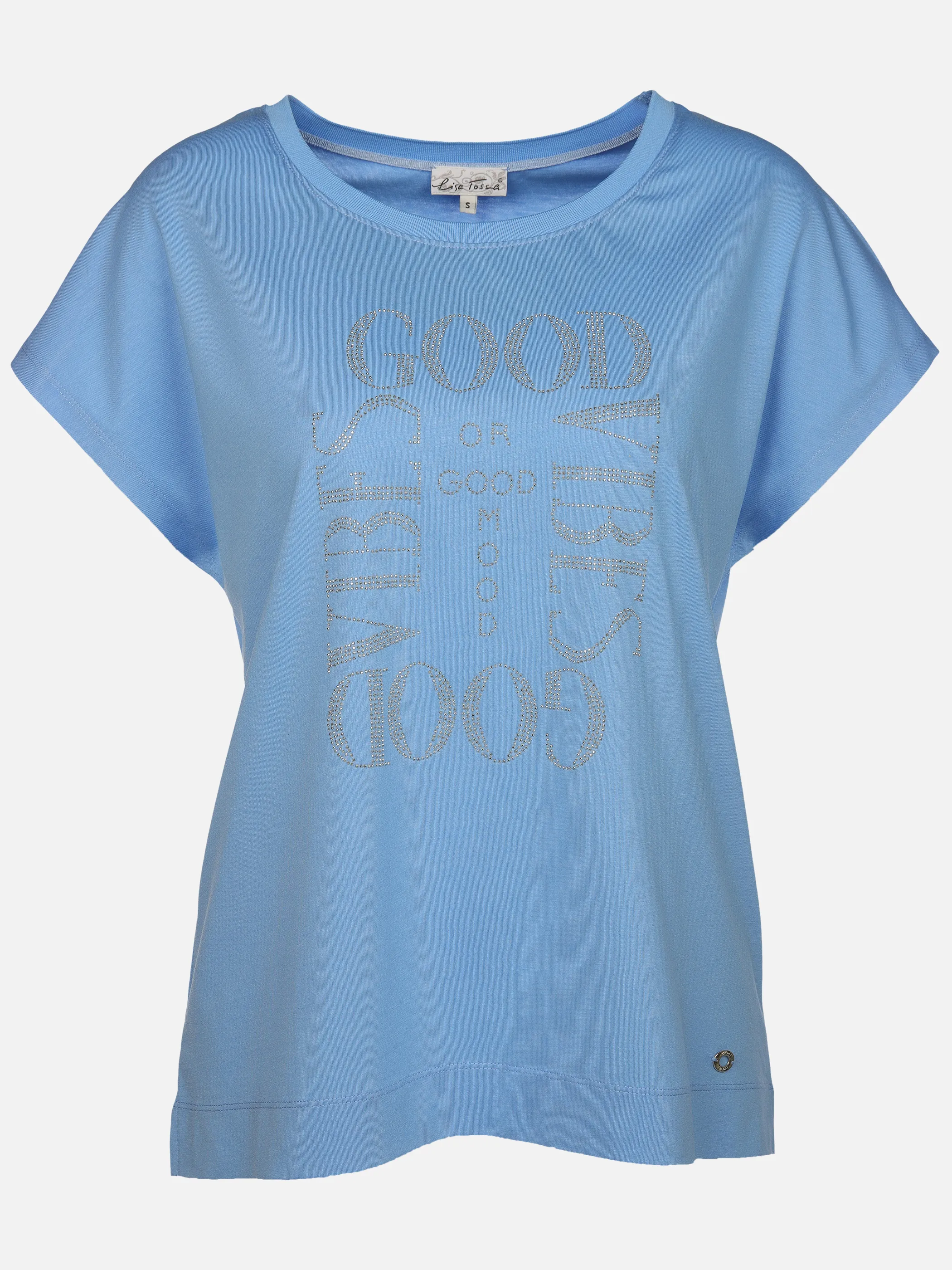 Lisa Tossa Da-T-Shirt m. Straßapplikation Blau 893032 BLUE 1 Lisa Tossa Da-T-Shirt m. Straßapplikation Blau 893032 BLUE 1