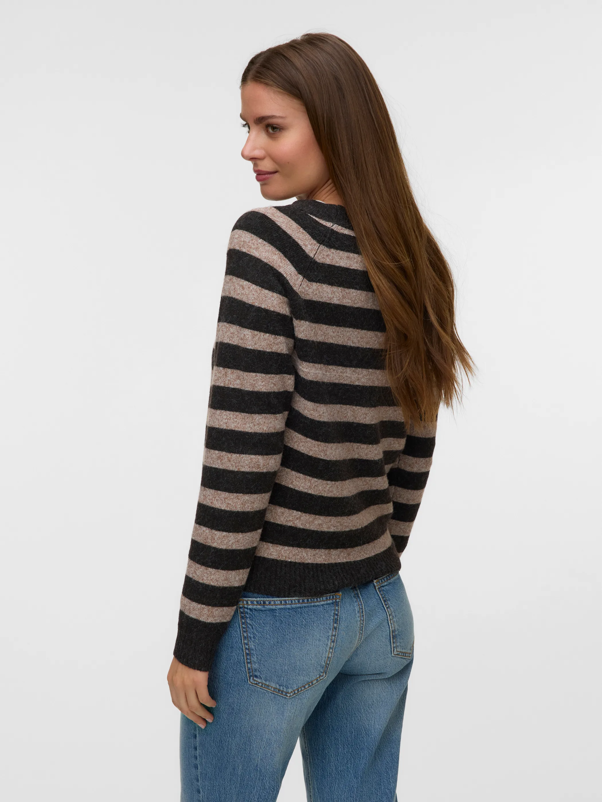 Vero Moda 10201022 VMDOFFY LS O-NECK BLO Braun 790647 297957053 3