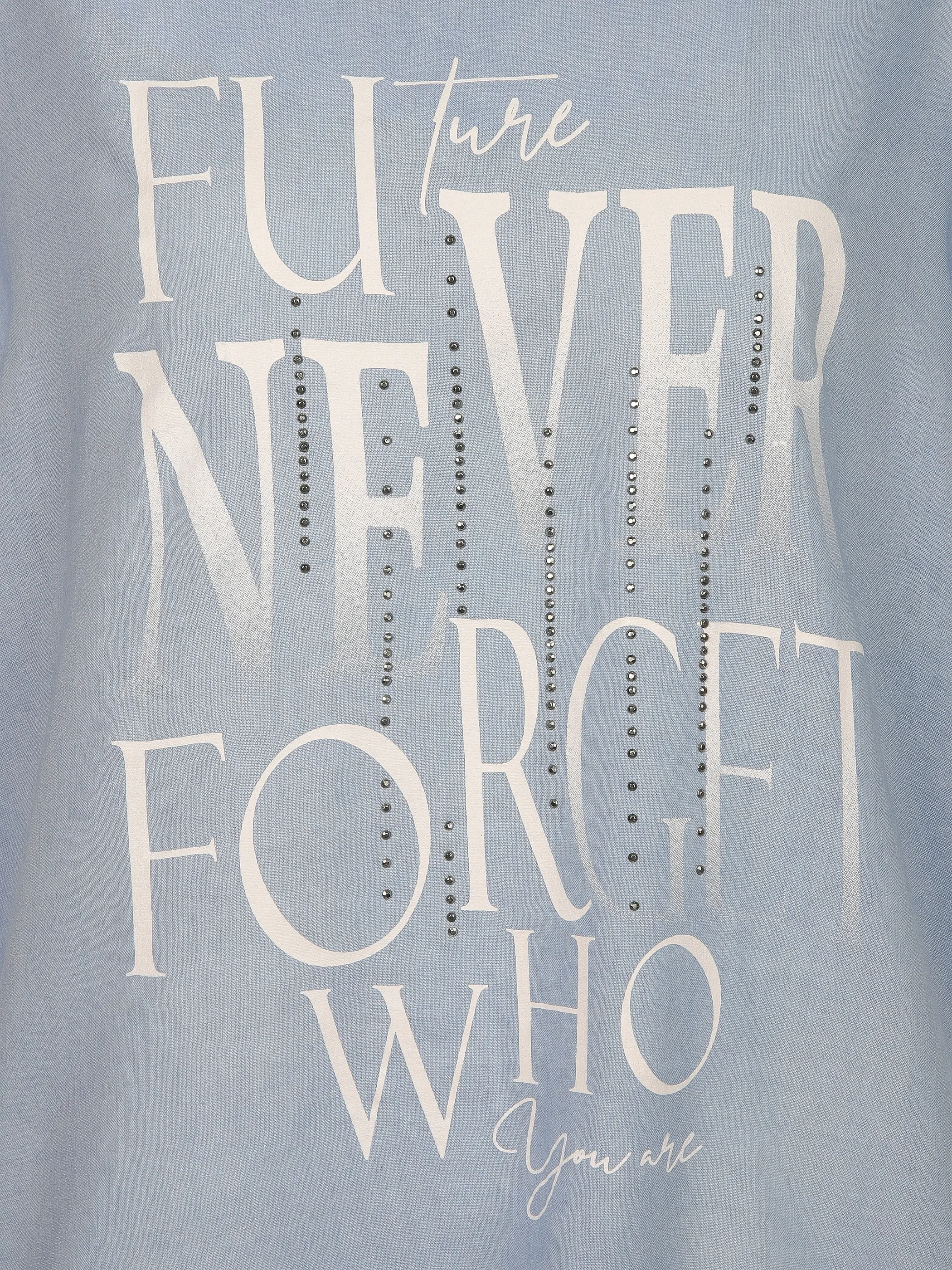 Lisa Tossa Da-Materialmix-Shirt Blau 908748 BLUE 3 Lisa Tossa Da-Materialmix-Shirt Blau 908748 BLUE 3