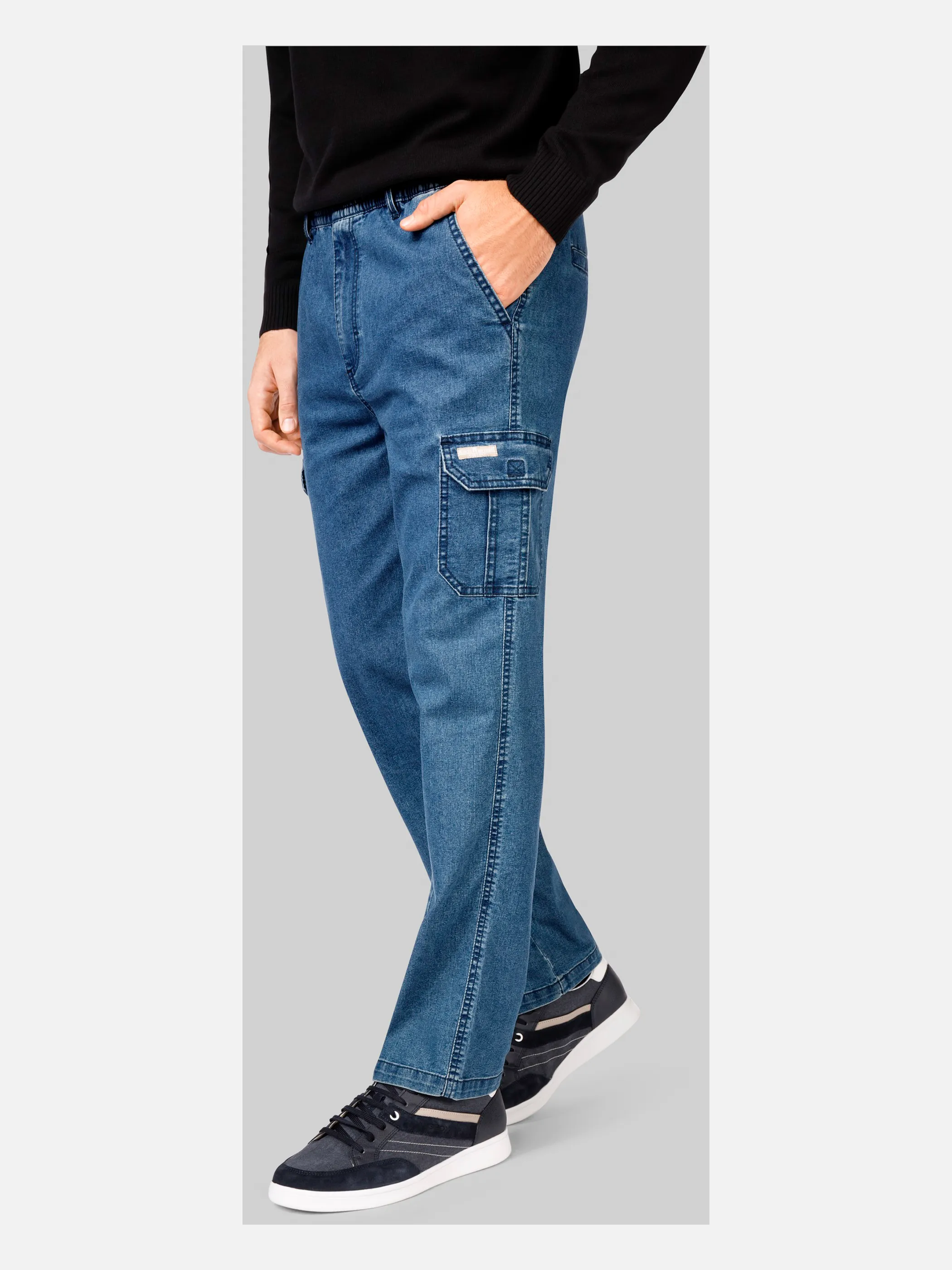 Marcel Battiston He. Jeans Schlupfhose Cargo Blau 741359 NAVY 4 Marcel Battiston He. Jeans Schlupfhose Cargo Blau 741359 NAVY 4