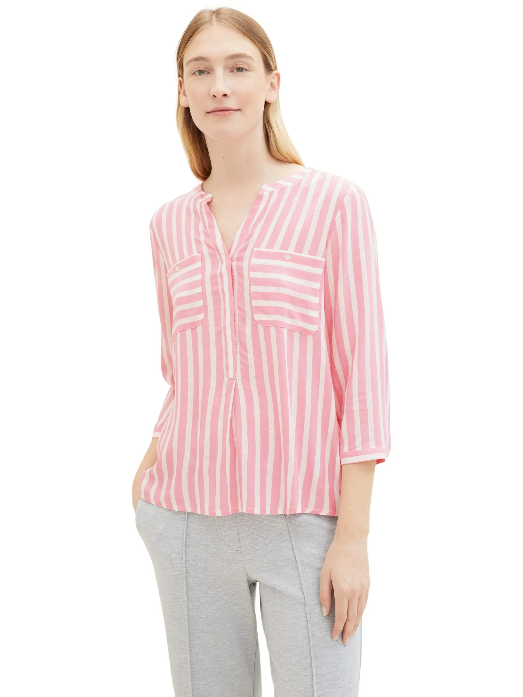 Tom Tailor 1016190 blouse striped Pink 849385 35245 5