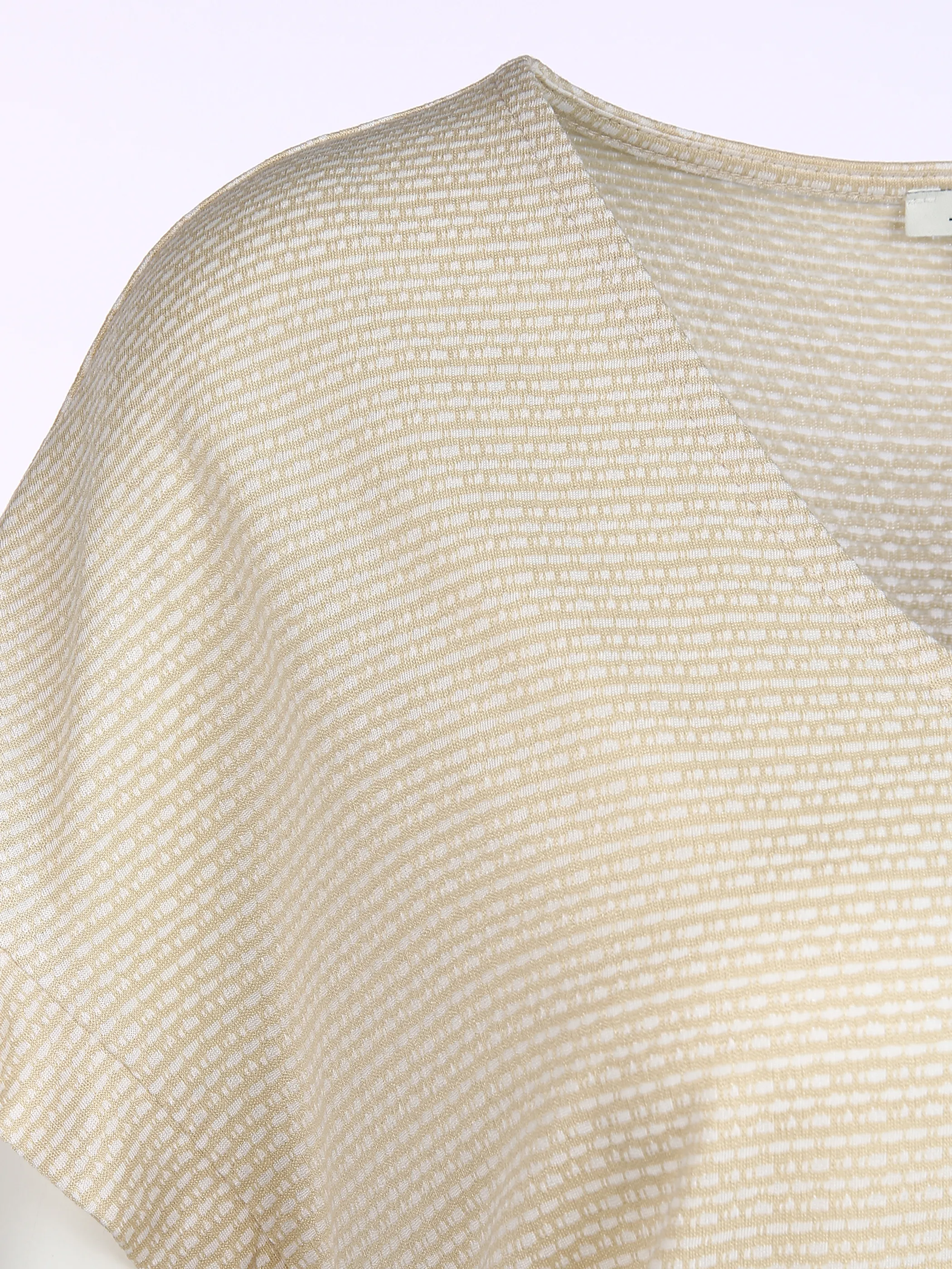 Tom Tailor 1025783 T-shirt v-neck structu Weiß 853029 27069 3